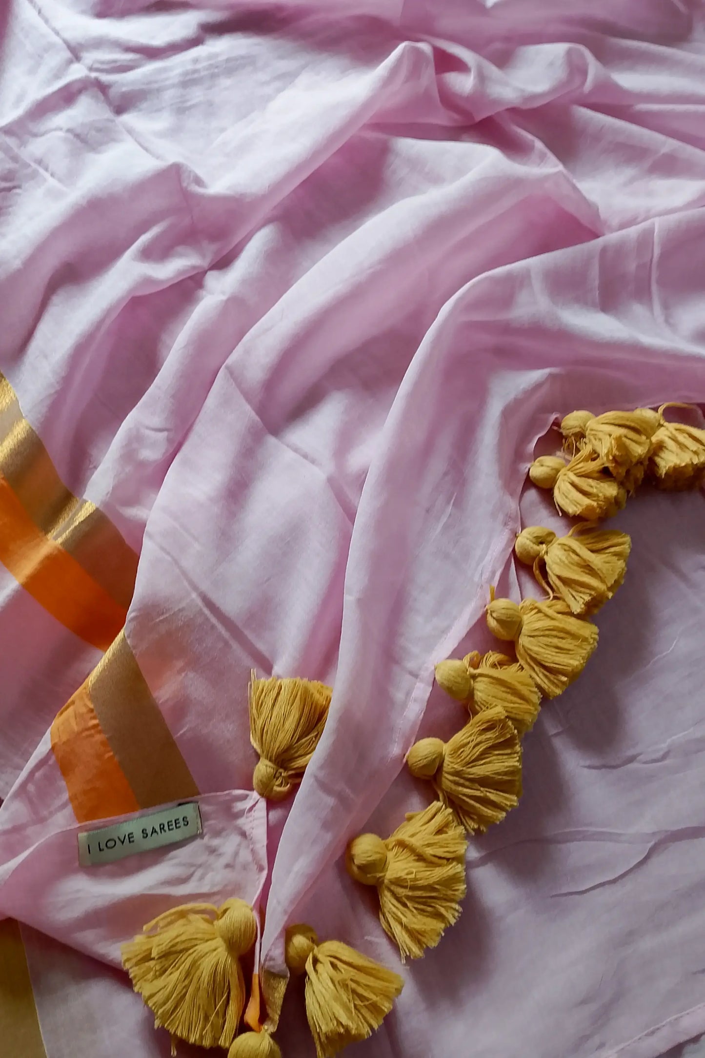 Blush Bloom Cotton Saree with Zari