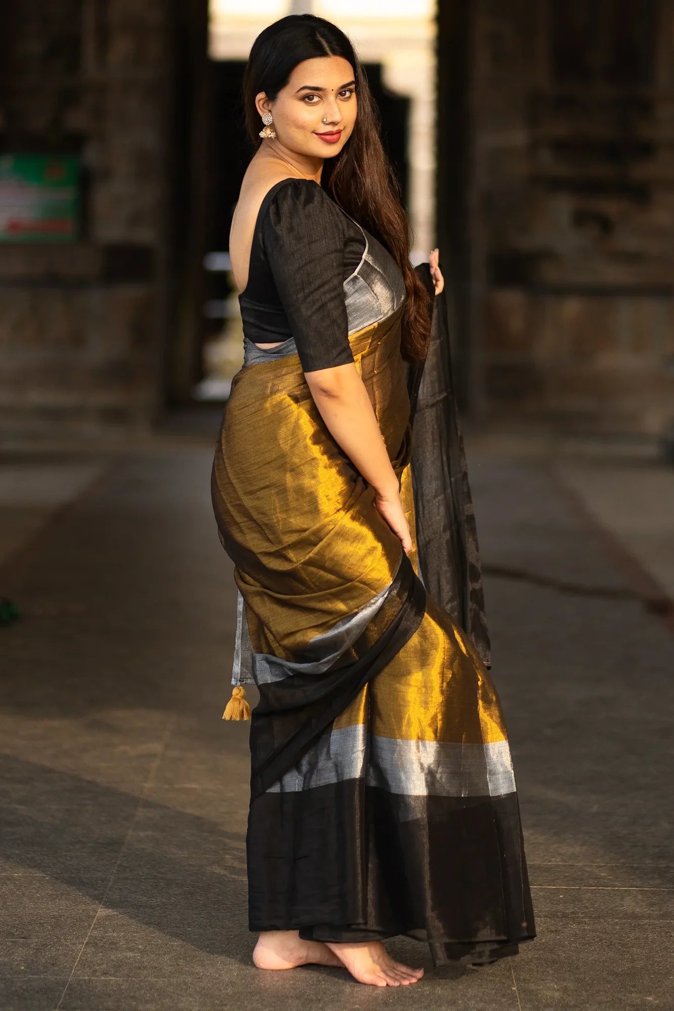 Bimbi Tissue Cotton Saree