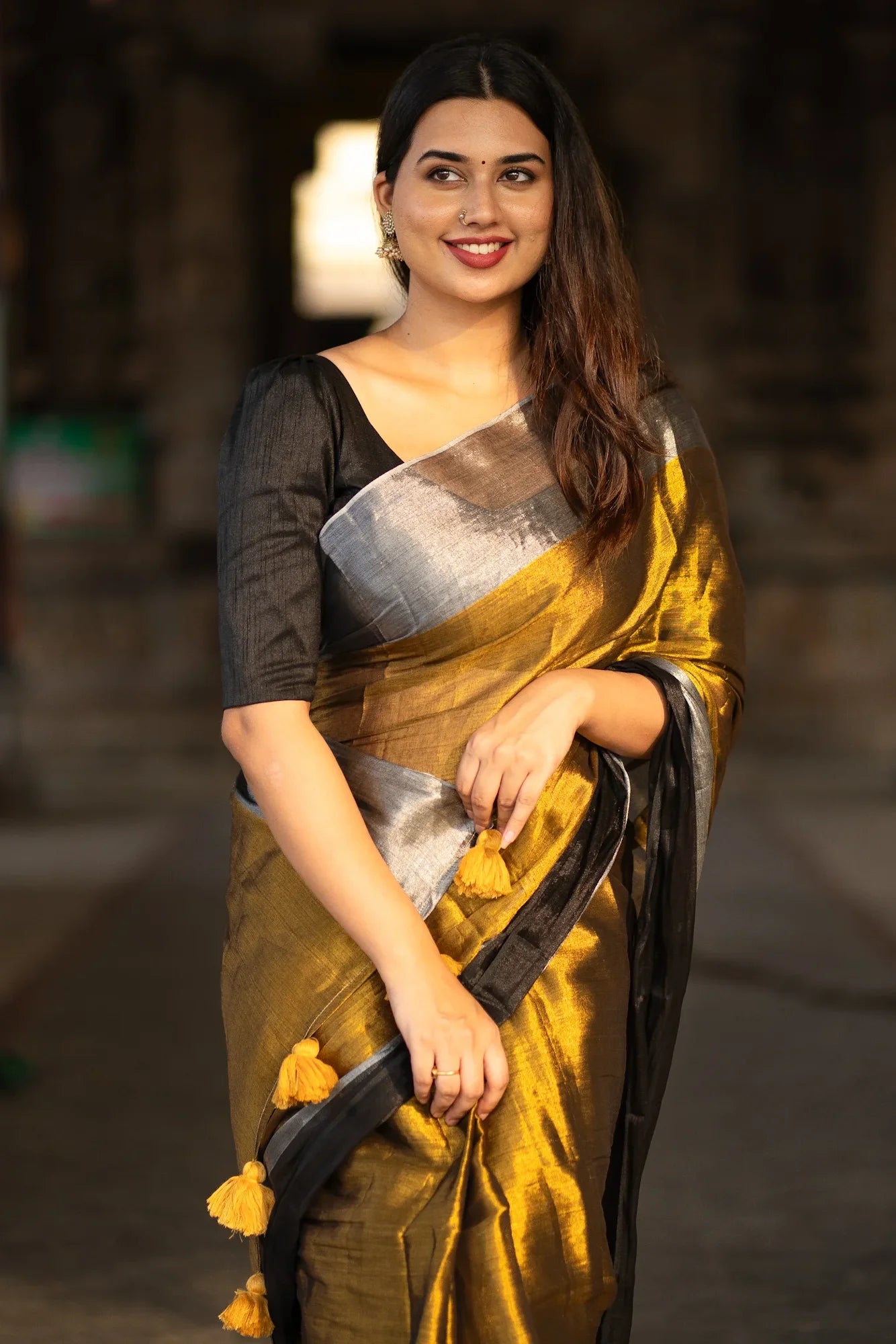 Bimbi Tissue Cotton Saree