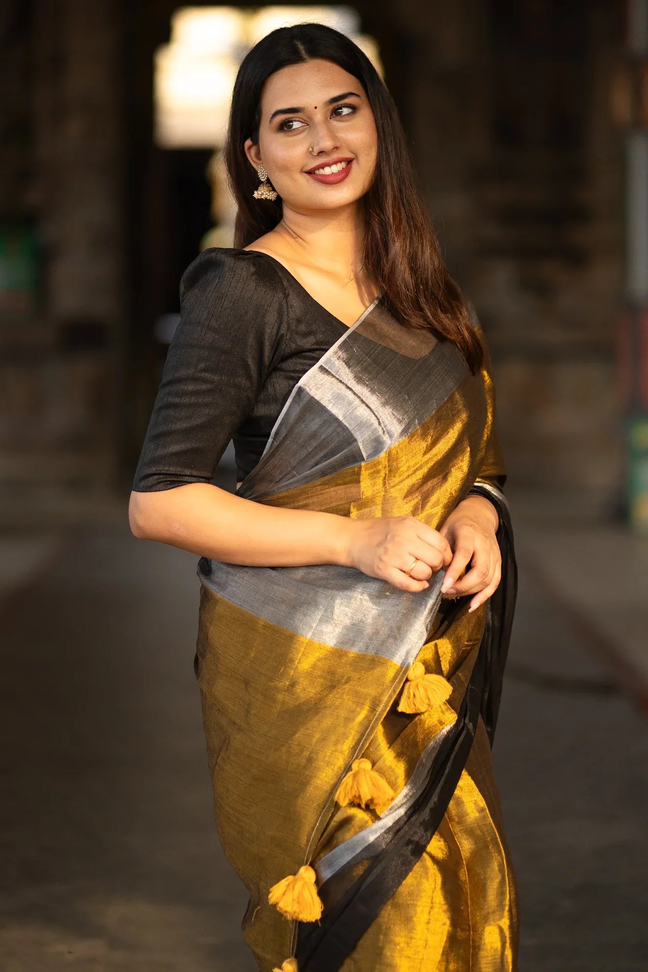 Bimbi Tissue Cotton Saree