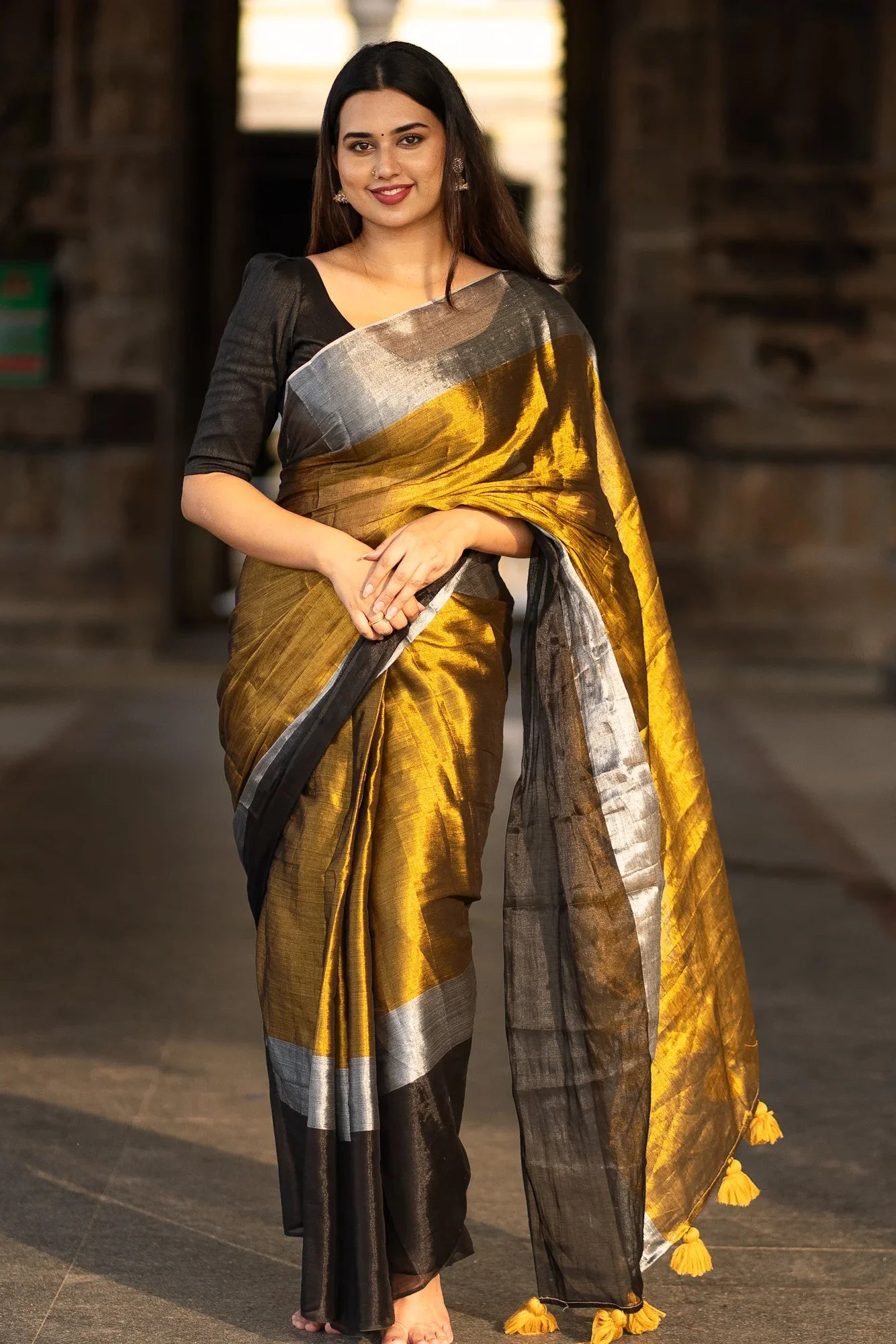Bimbi Tissue Cotton Saree