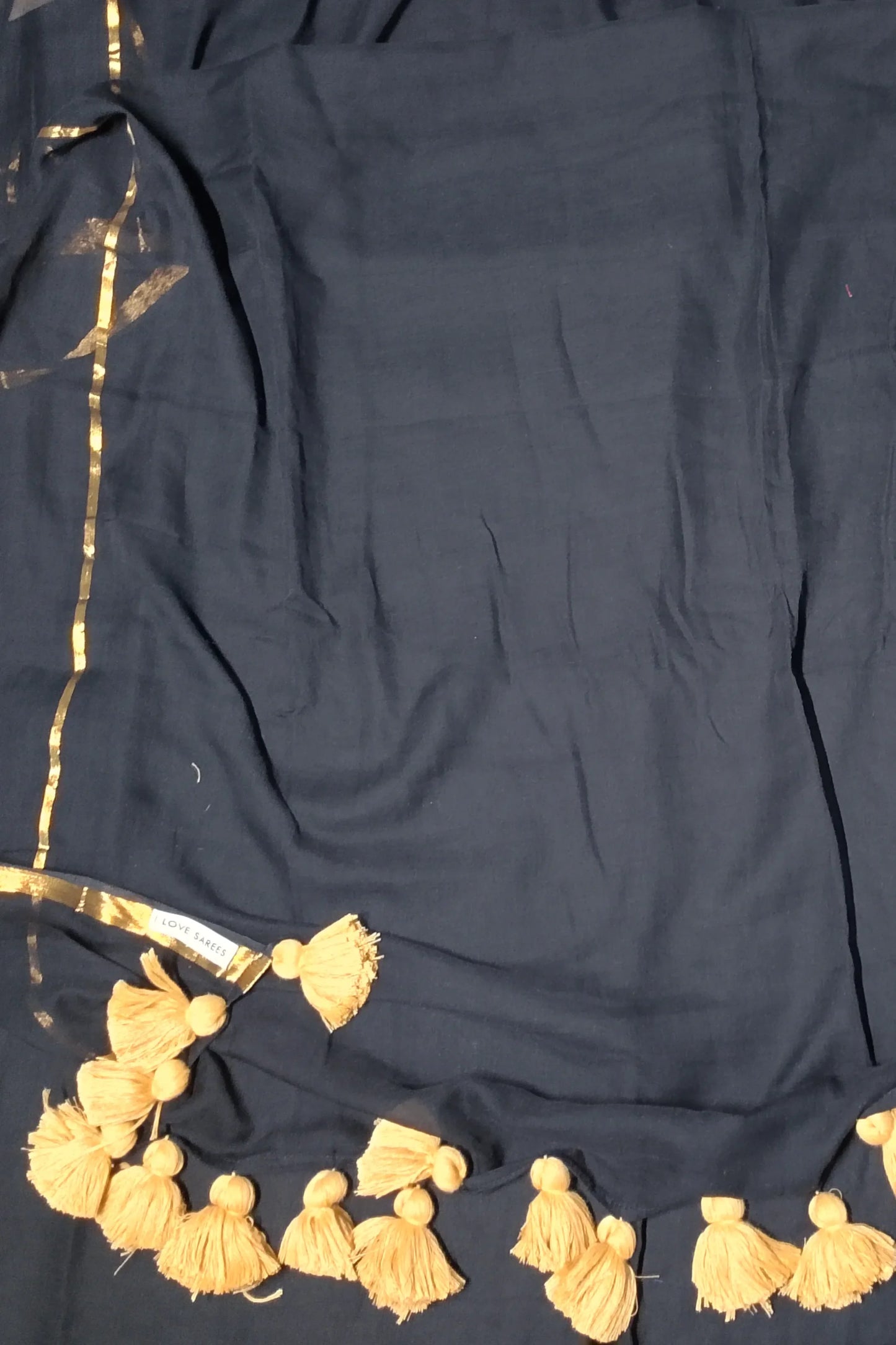 Ebon Gold Cotton Zari Saree