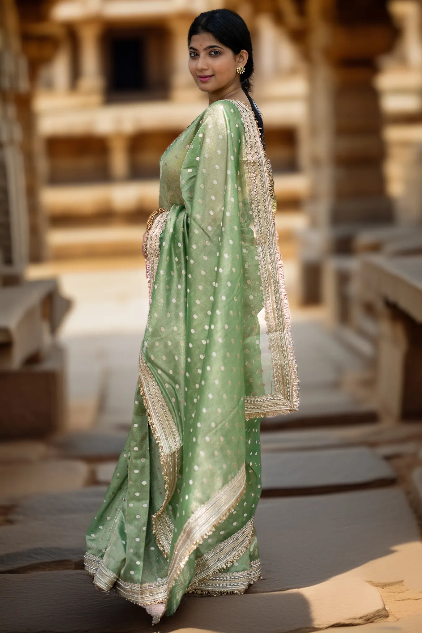 Back to bush Tissue Banarasi Saree