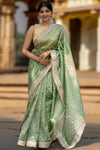 Back to bush Tissue Banarasi Saree