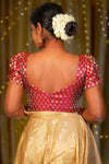 Much Amore Banarasi Puff Sleeve Blouse