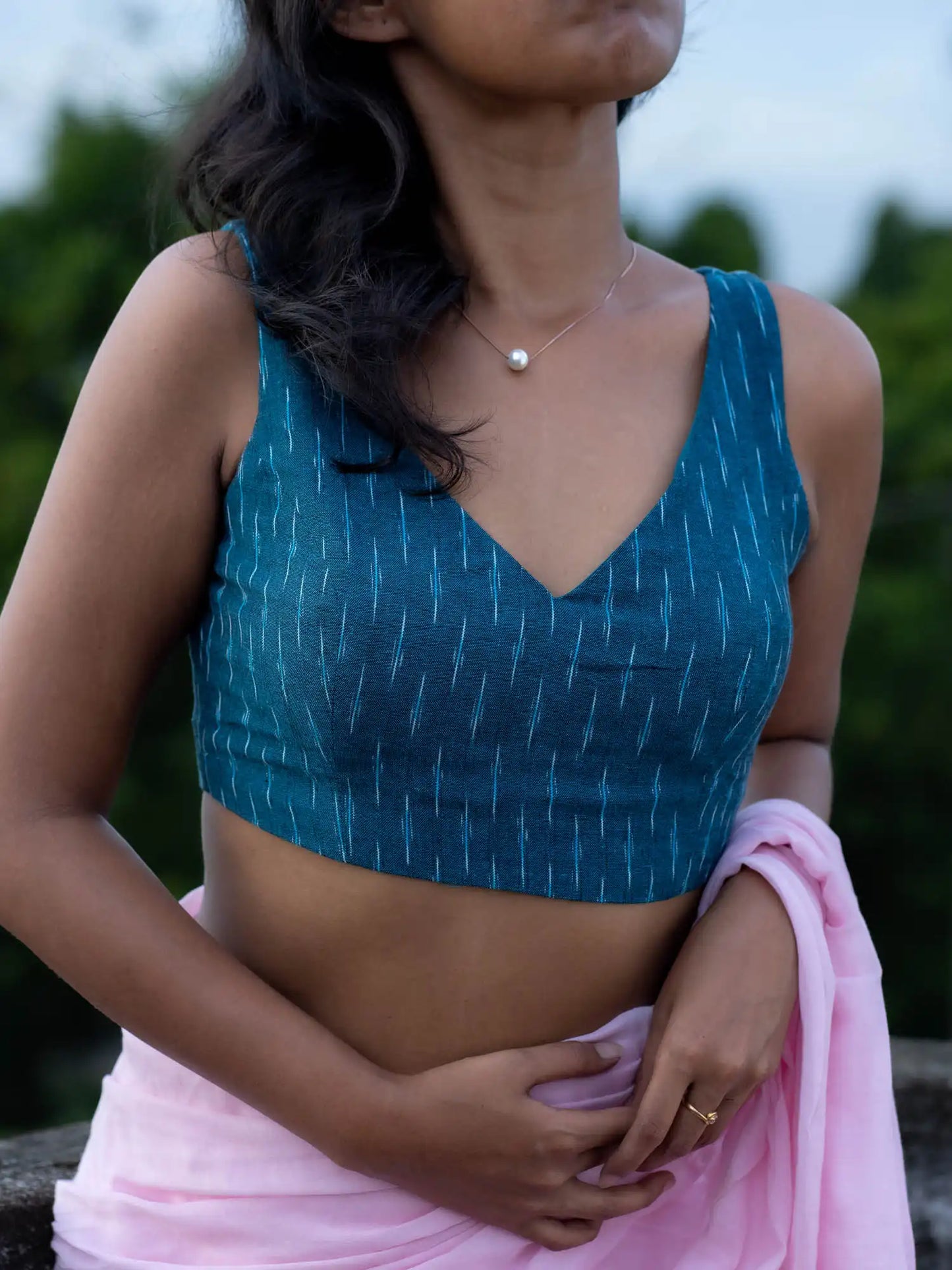 Blue Sette Sleeveless Blouse