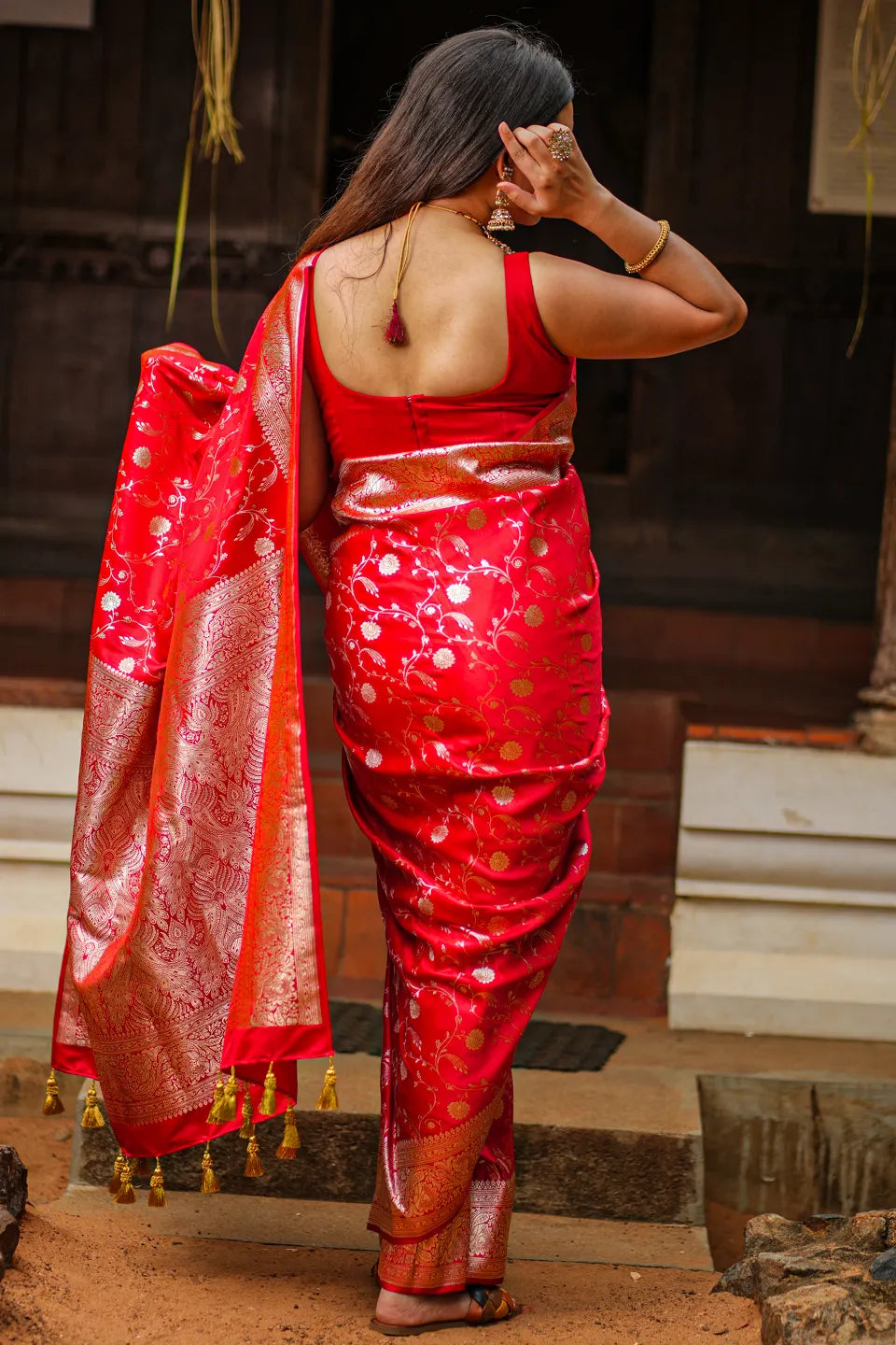 Marya Banarasi Silk Saree with Golden Zari