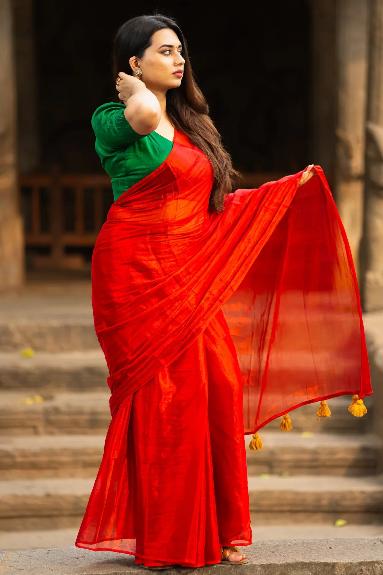 Chavvi Cotton Tissue Saree