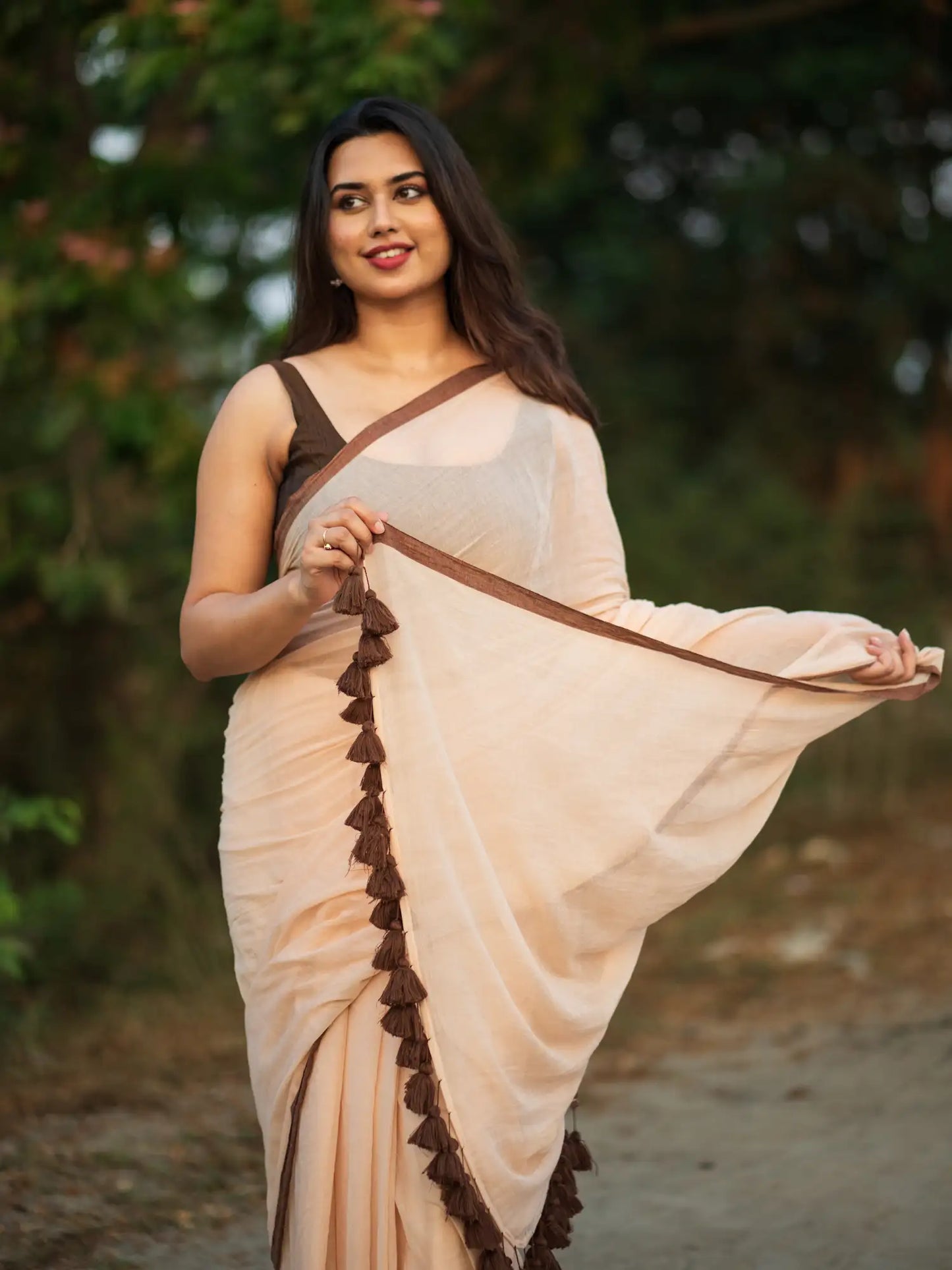 Ocean Sand Border Saree