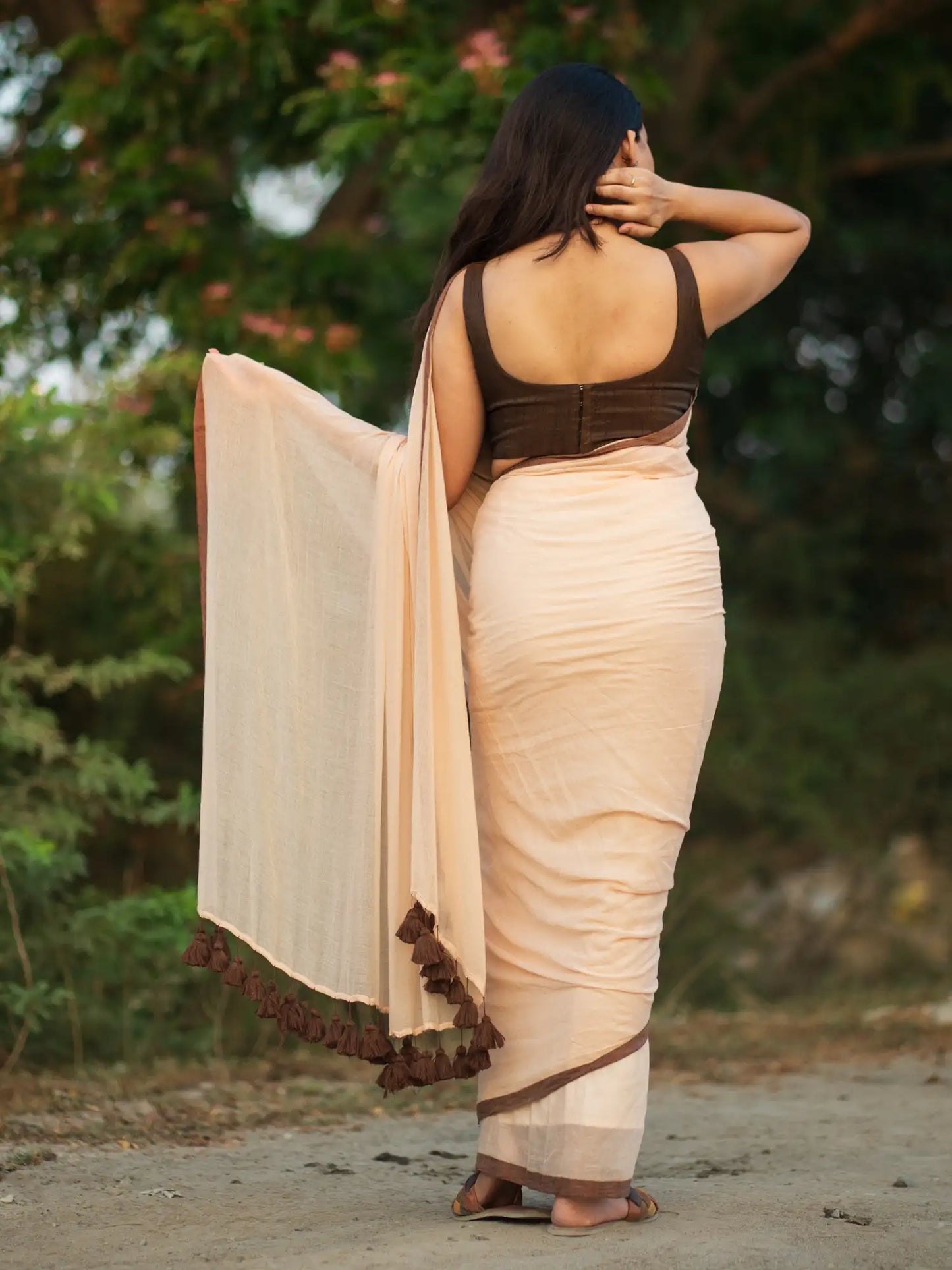 Ocean Sand Border Saree