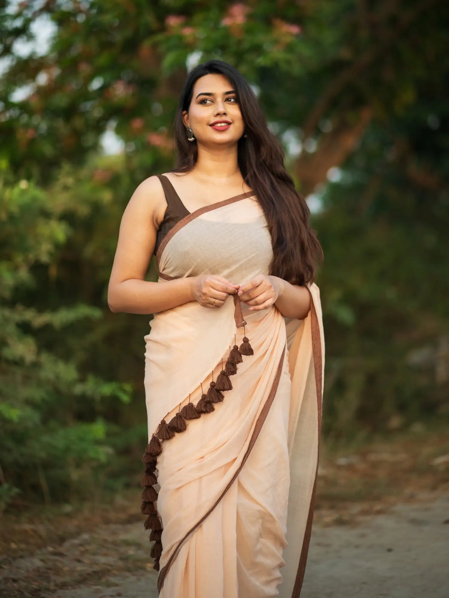 Ocean Sand Border Saree