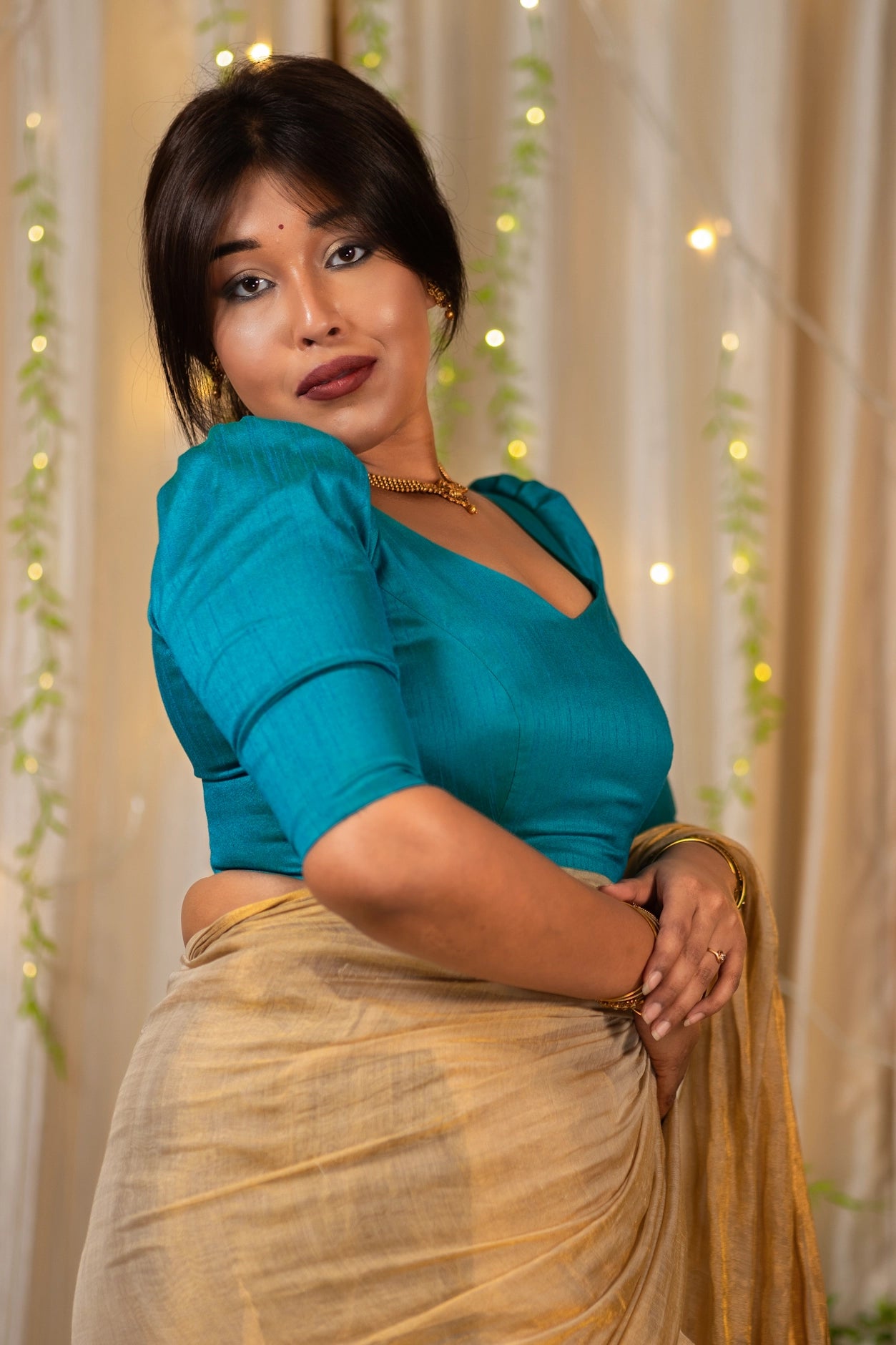 Samvatsara Traditional Silk Sleeve Blouse
