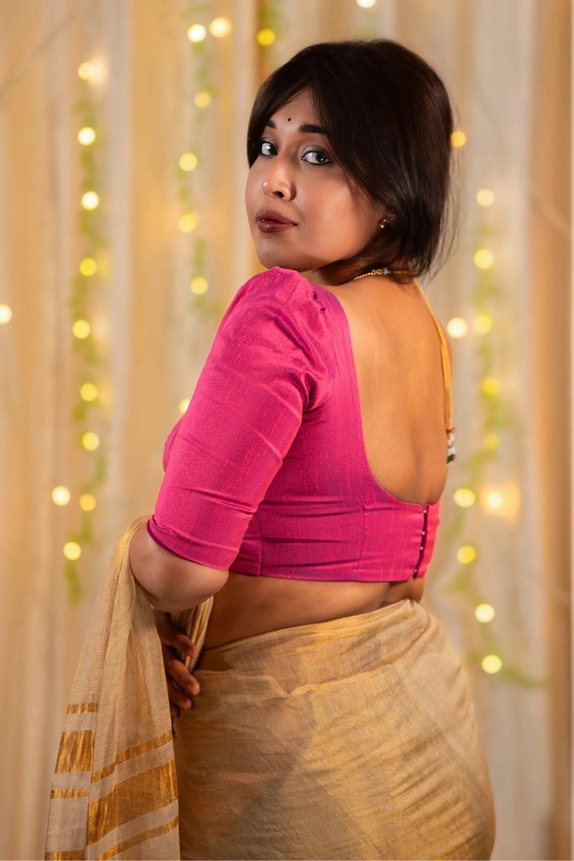 Patalah Silk Puff Sleeve Blouse