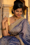 Scarlet Women Crushed Tissue Banarasi Saree
