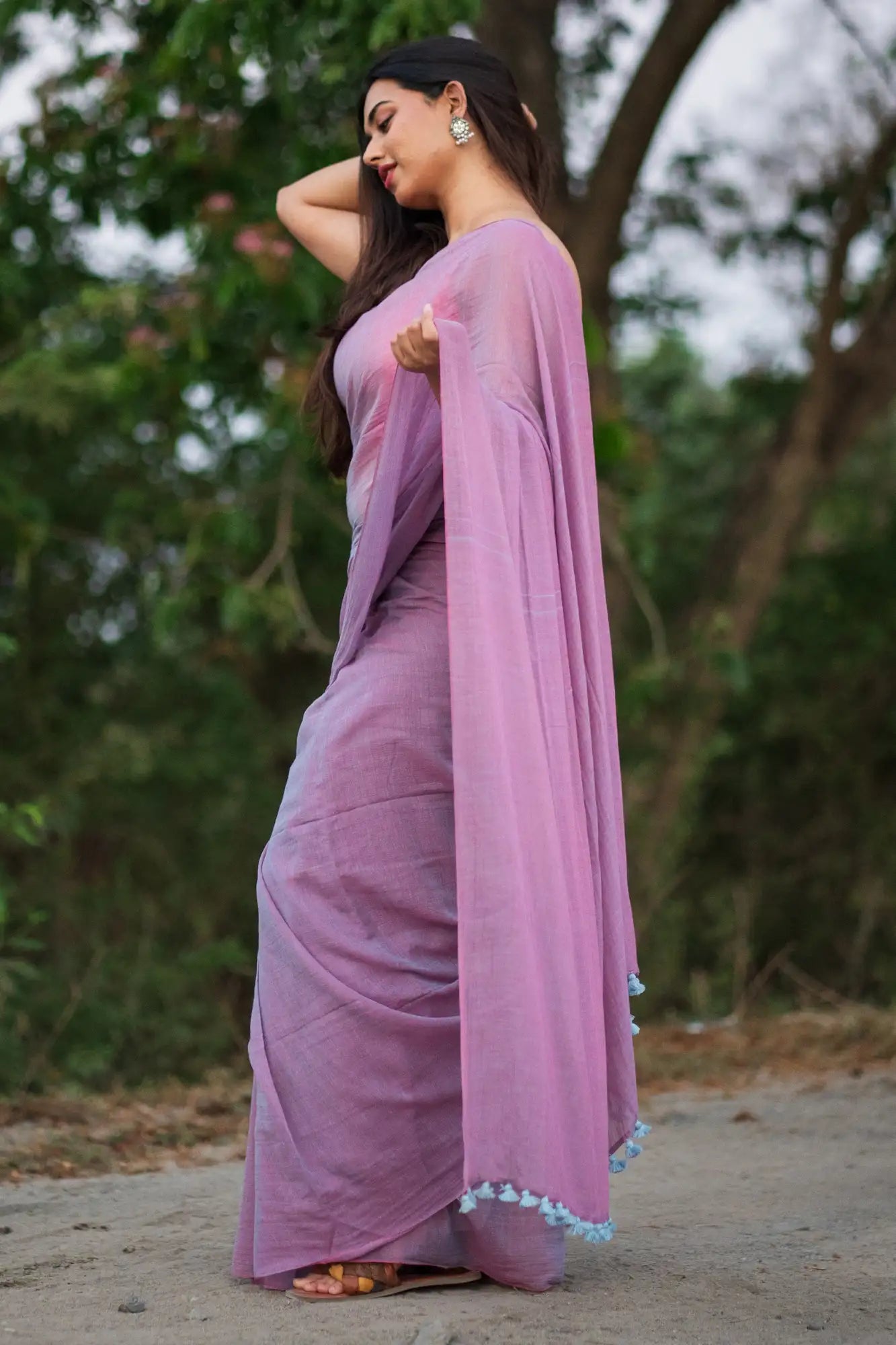 Reverie Pastel Lilac Saree