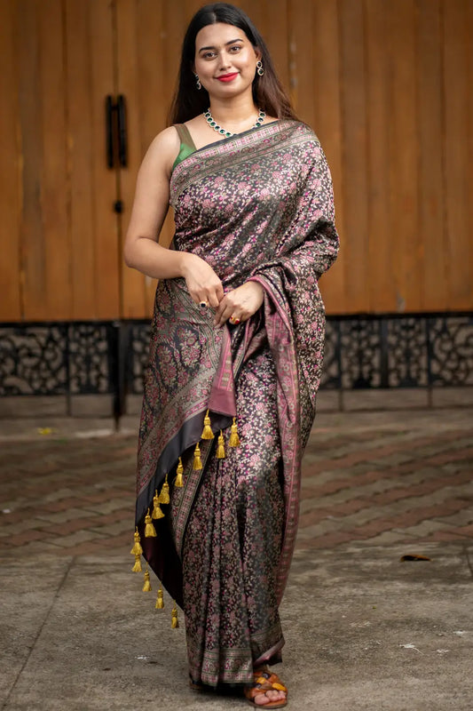 Floral-Black-Jamawar-Katan-Banarasi-Saree-I-Love-Sarees