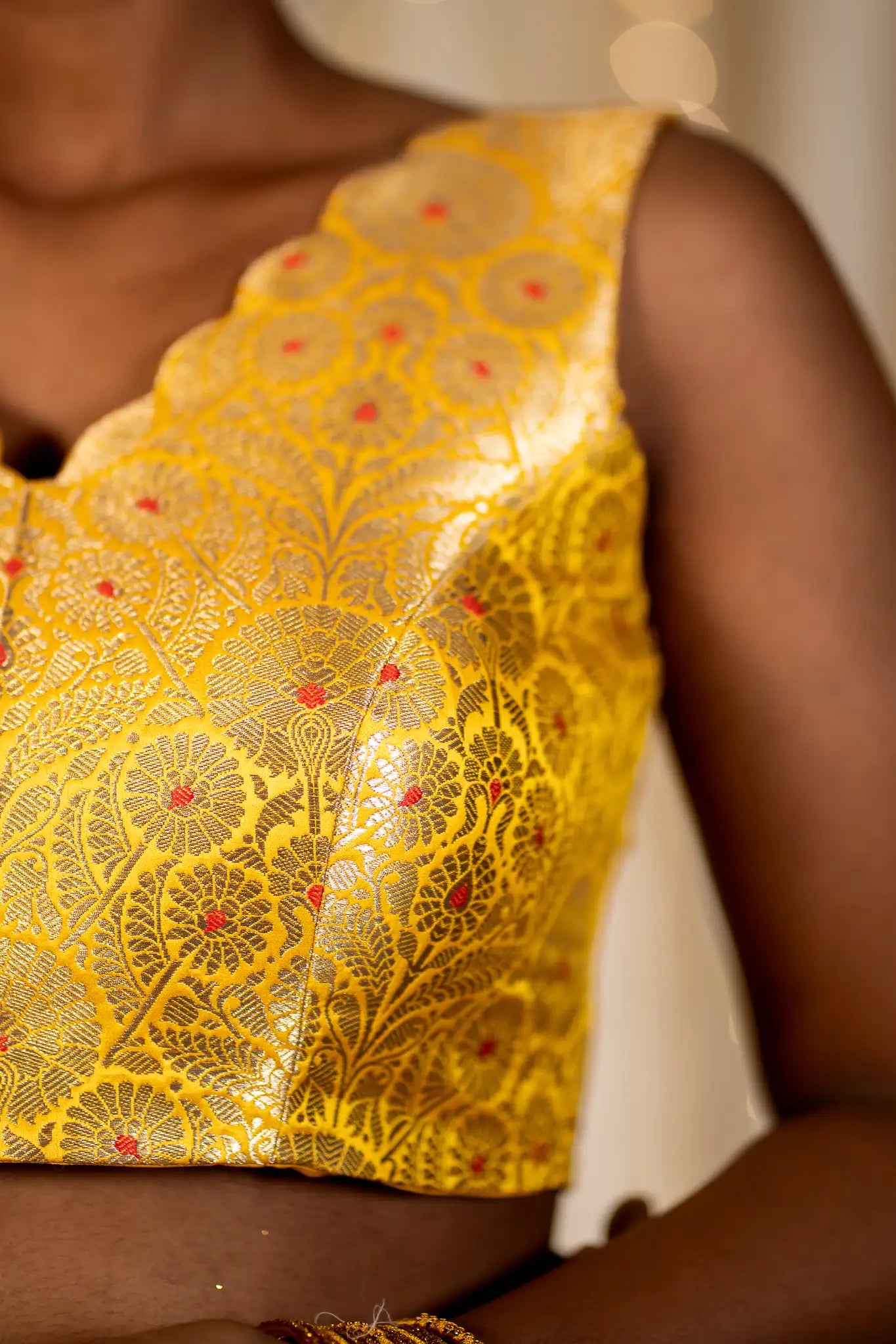 Summer Zin V-neck Banarasi Blouse