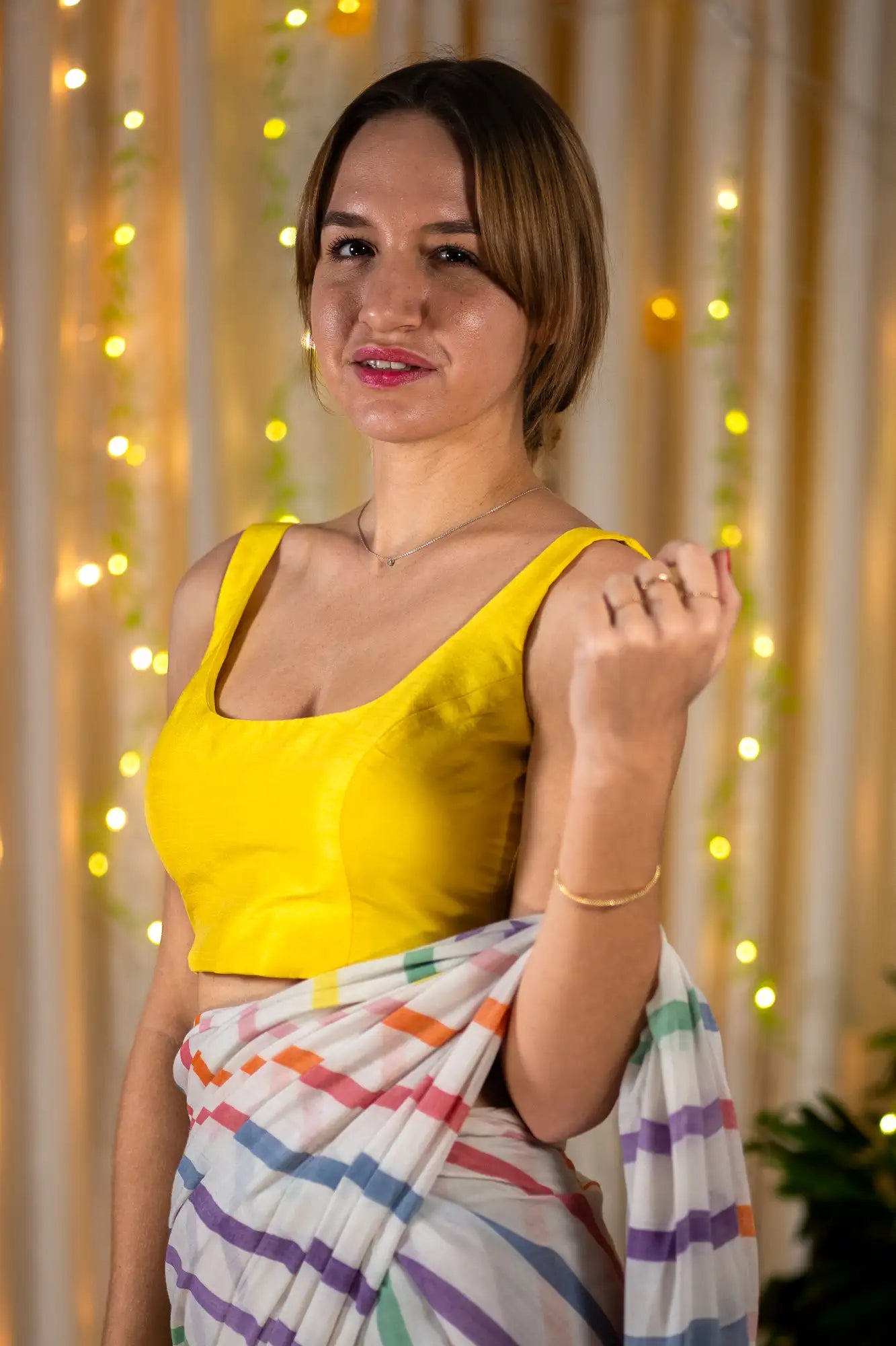 Golden Daffodils Sleeveless Blouse