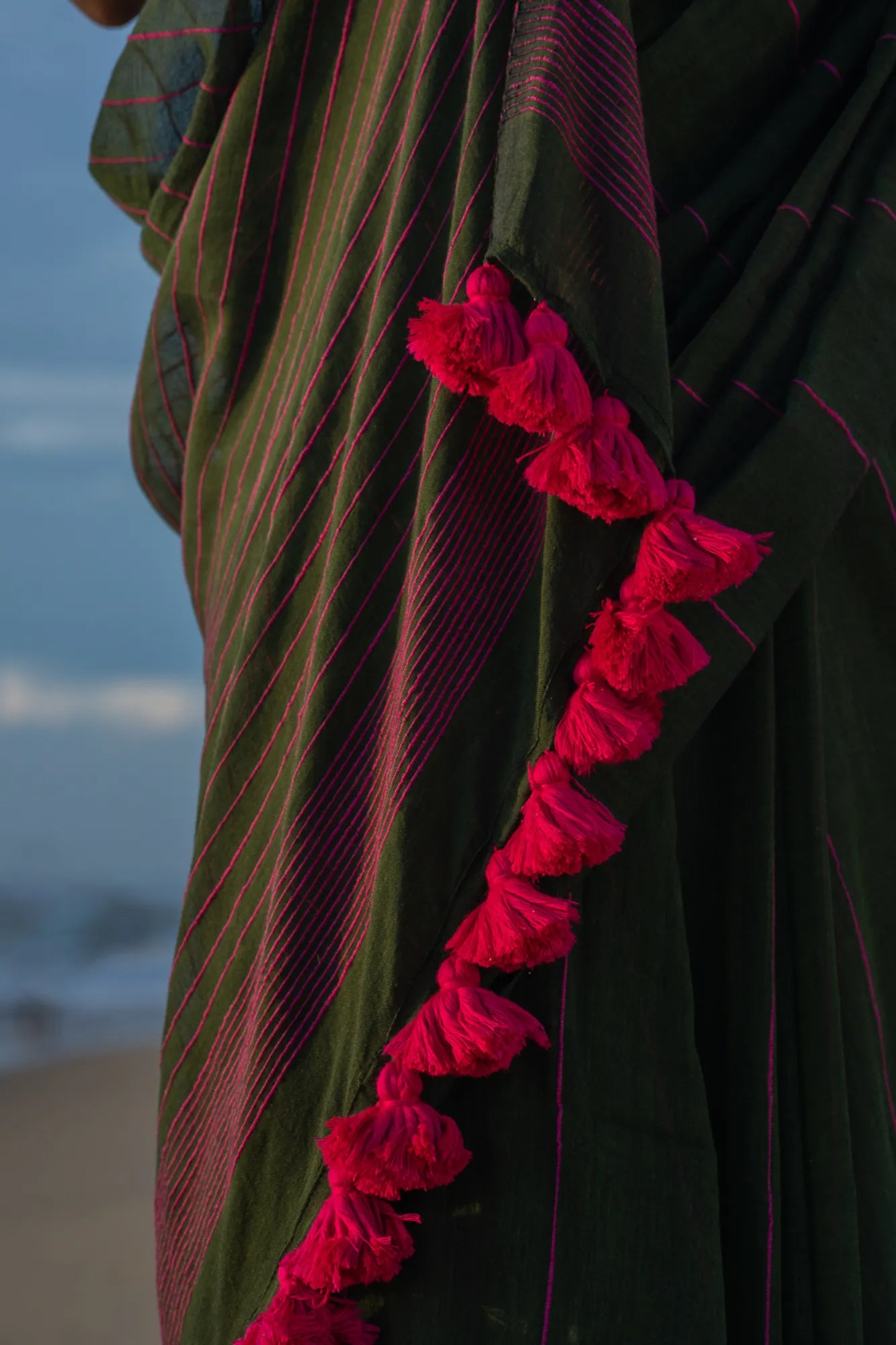Emerald Green Khesh Cotton Saree