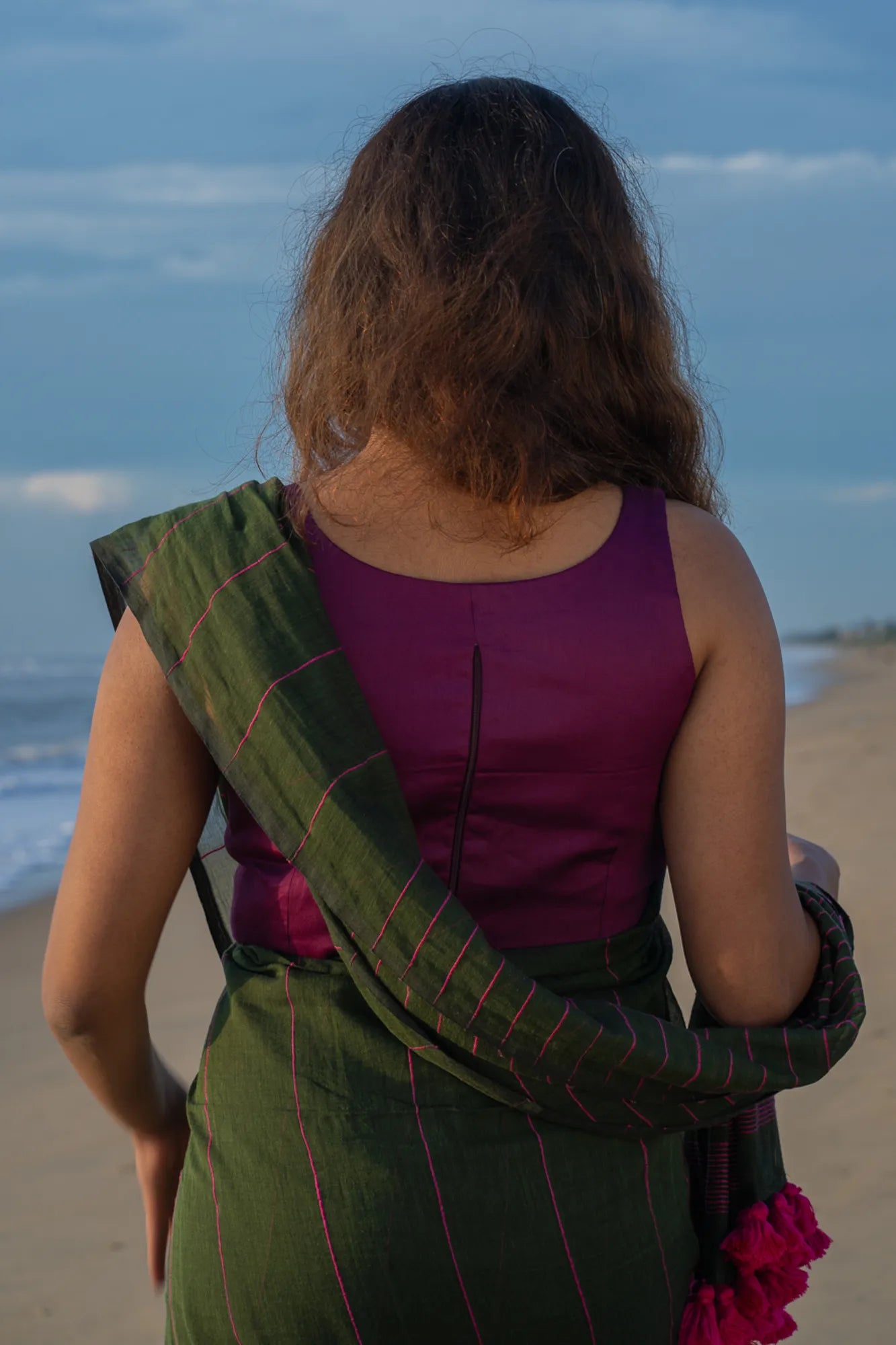 Emerald Green Khesh Cotton Saree