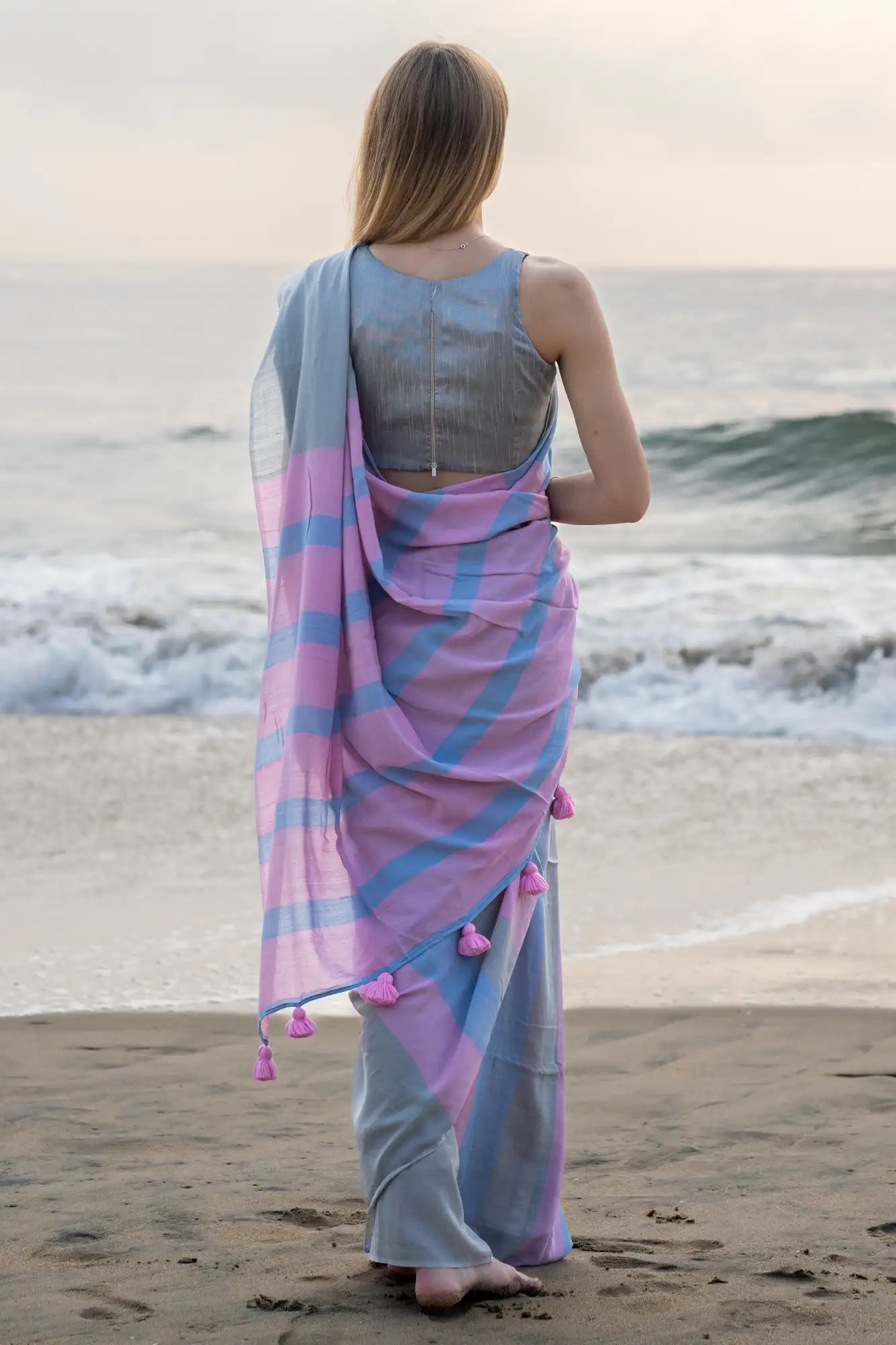 Poetic Patterns Stripe Saree