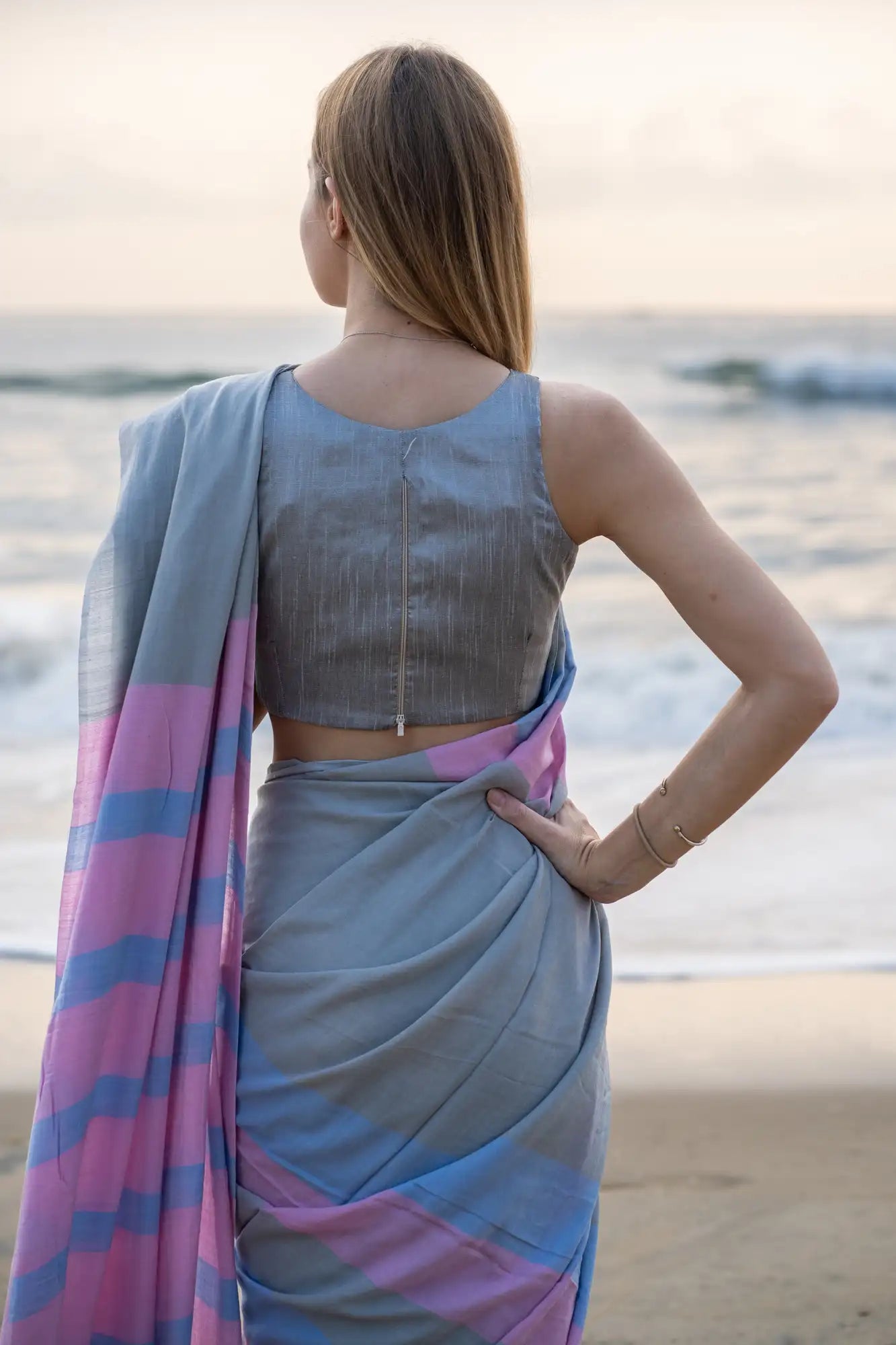 Poetic Patterns Stripe Saree