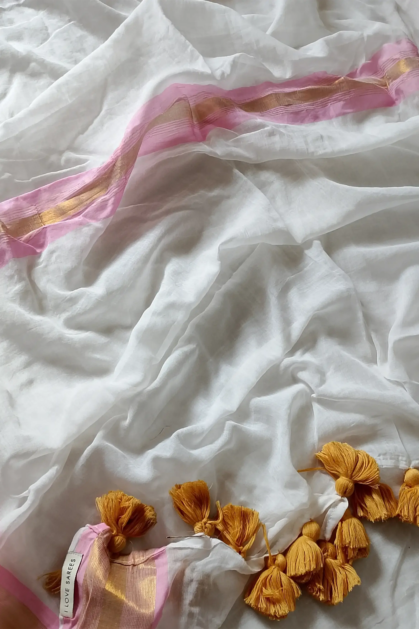 Blush Aura Cotton Zari Saree