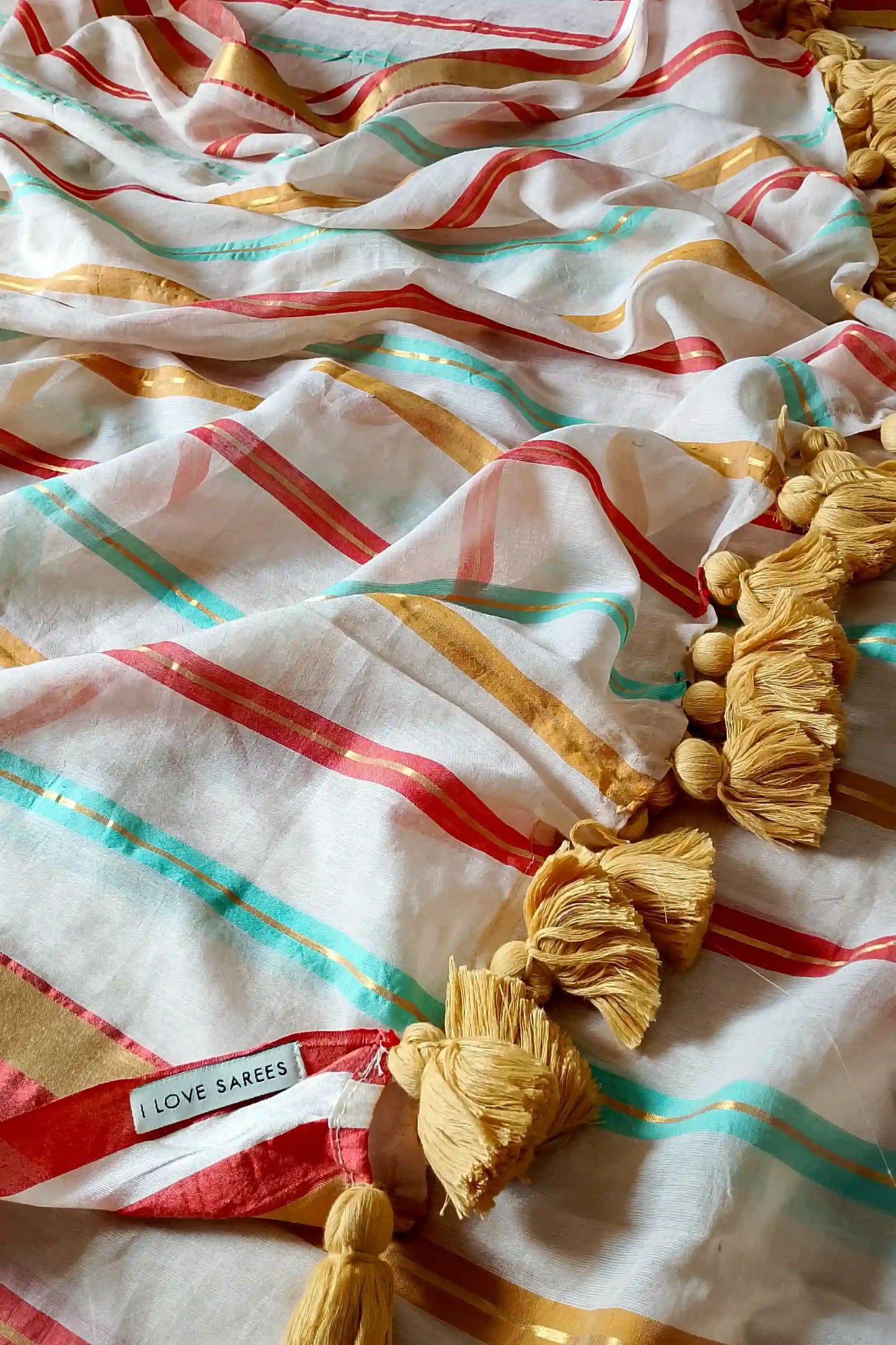 Raga Stripes Cotton Zari Saree