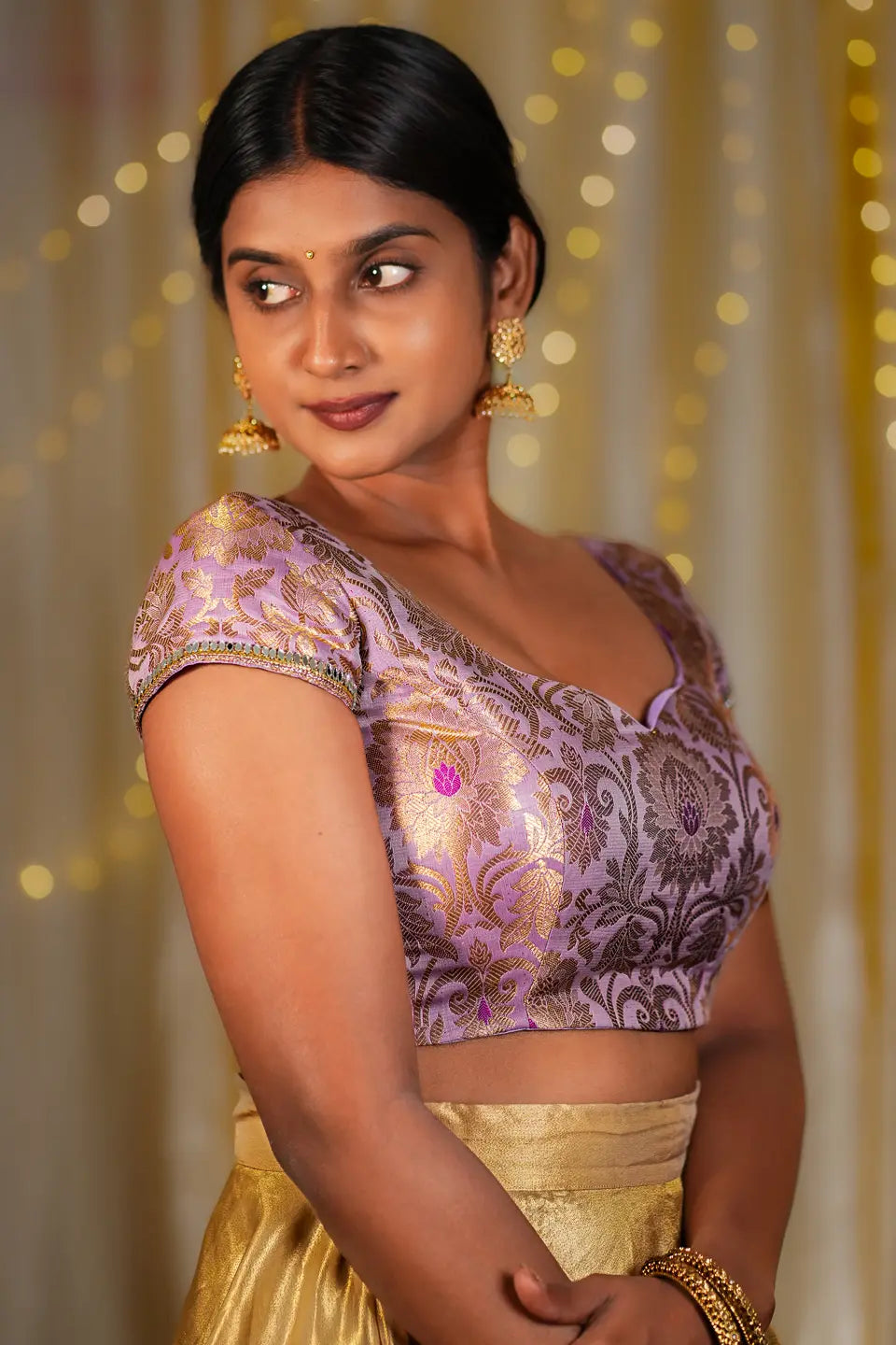 Viola Valley Banarasi Cap Sleeve Blouse