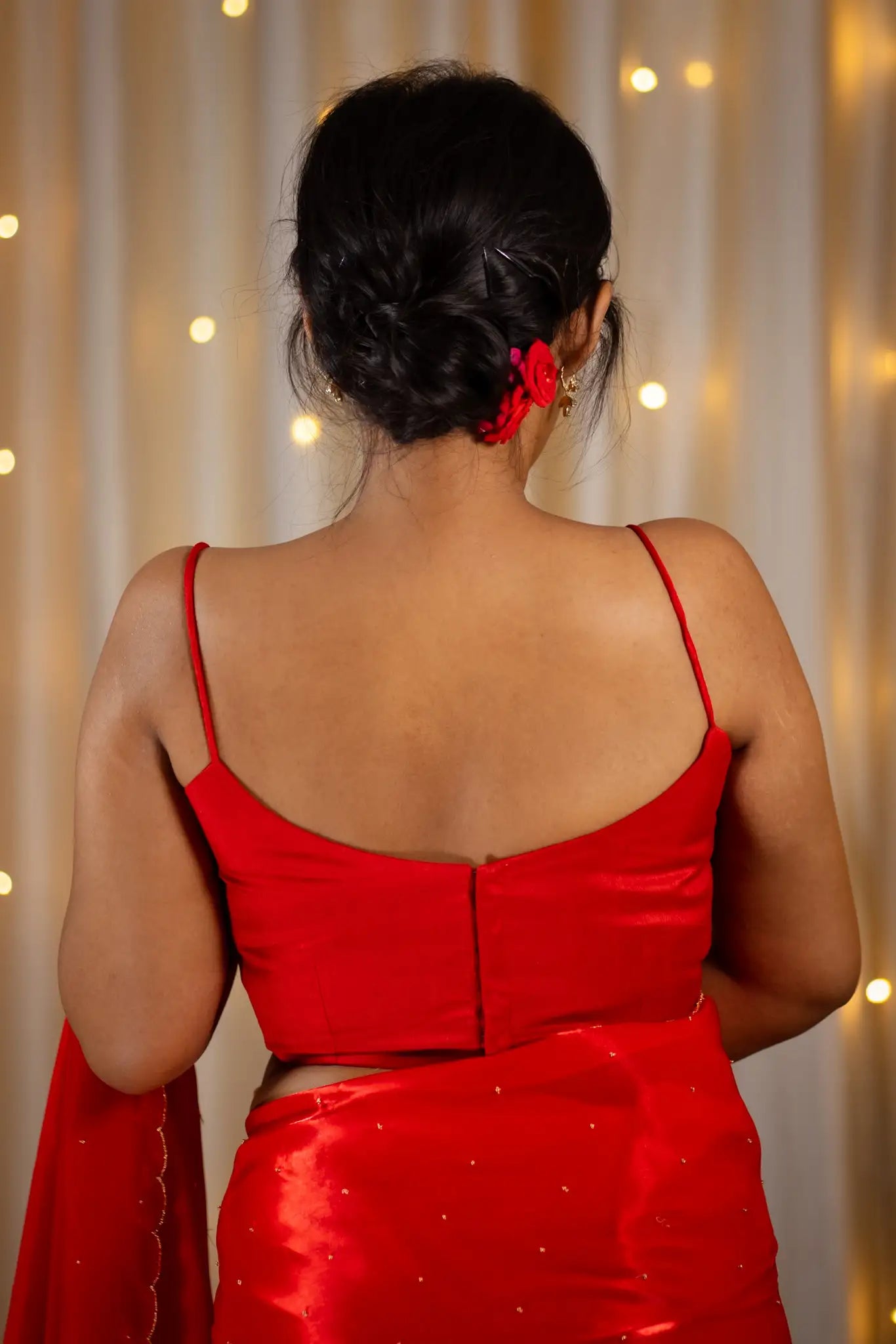 Coral-Red-Readymade-Spaghetti-Blouse-I-Love-Sarees