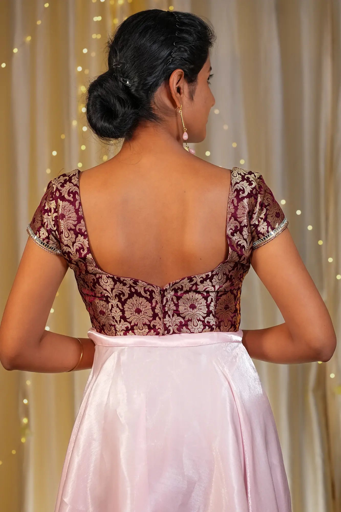 Miss Calla Banarasi Cap Sleeve Blouse