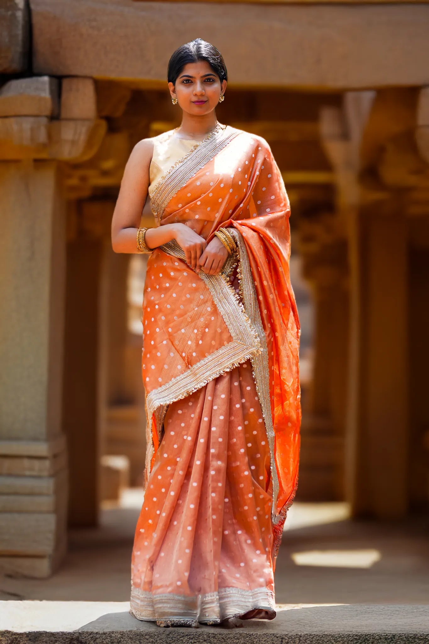 New Spirits Crushed Tissue Banarasi Saree