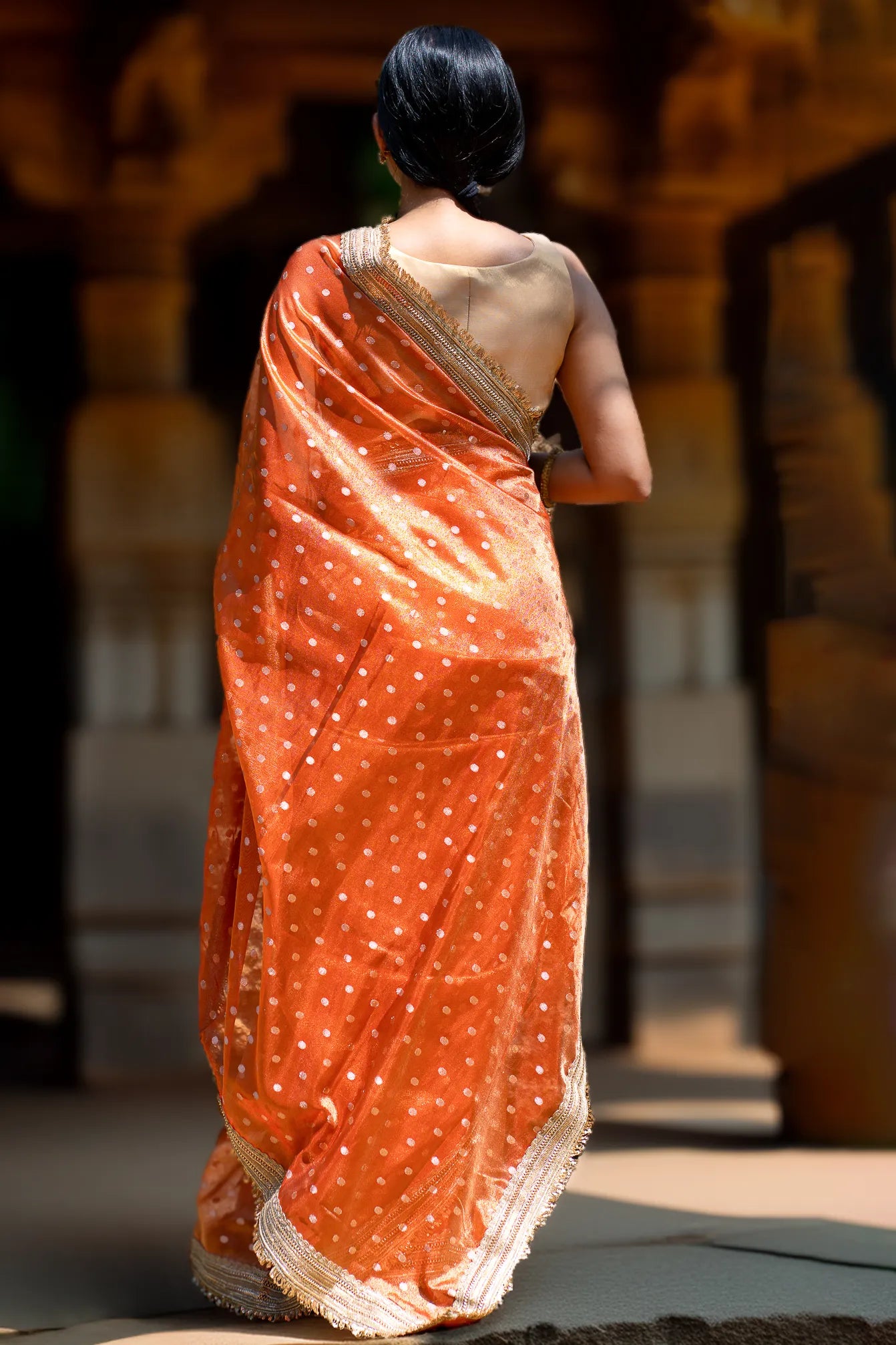 New Spirits Crushed Tissue Banarasi Saree