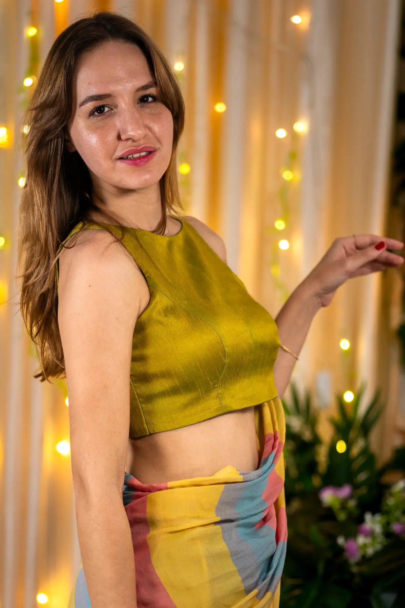 Olia eurpoea Halter Neck Blouse