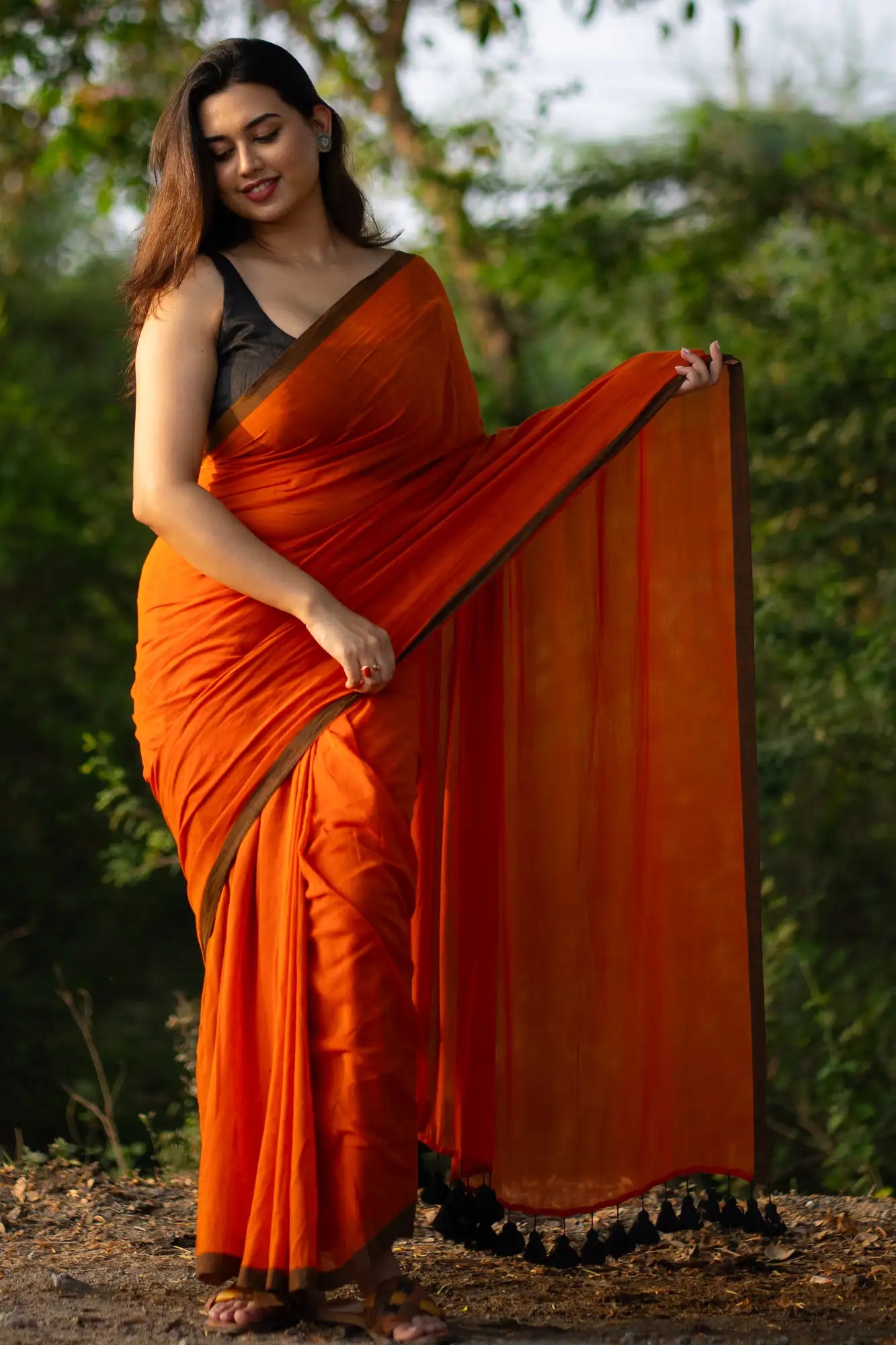 Marmalade Rush Border Saree