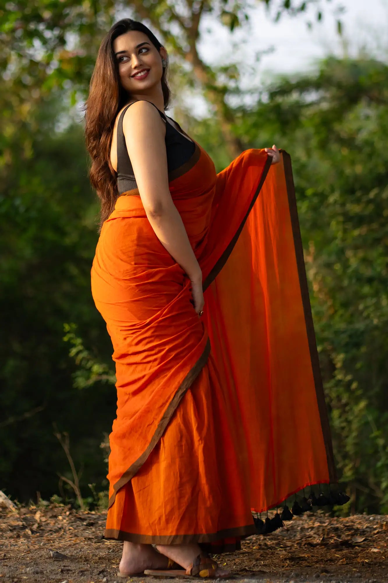 Marmalade Rush Border Saree