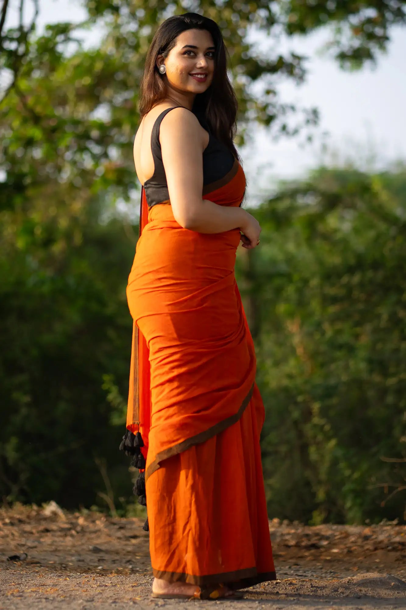 Marmalade Rush Border Saree