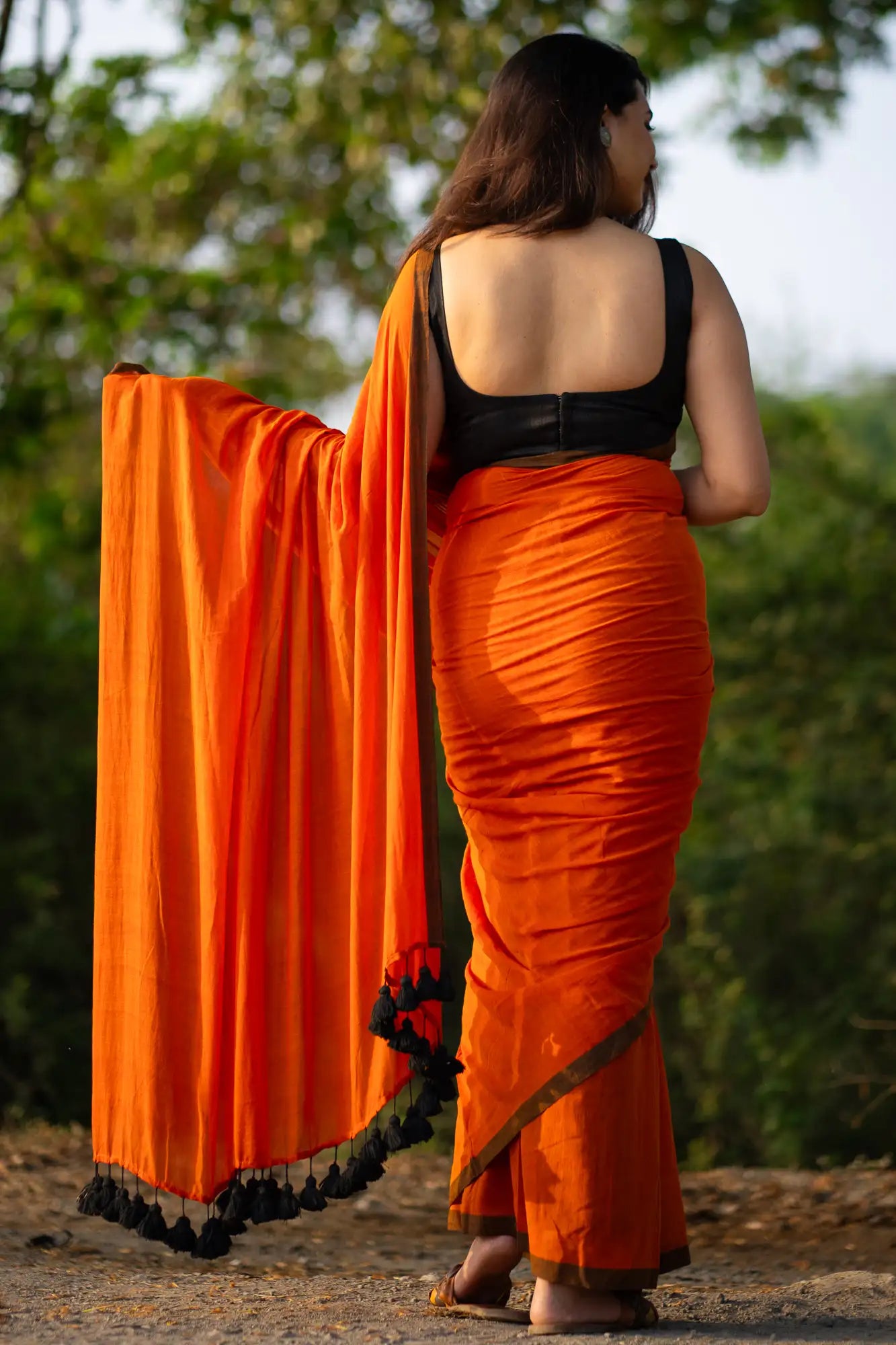 Marmalade Rush Border Saree