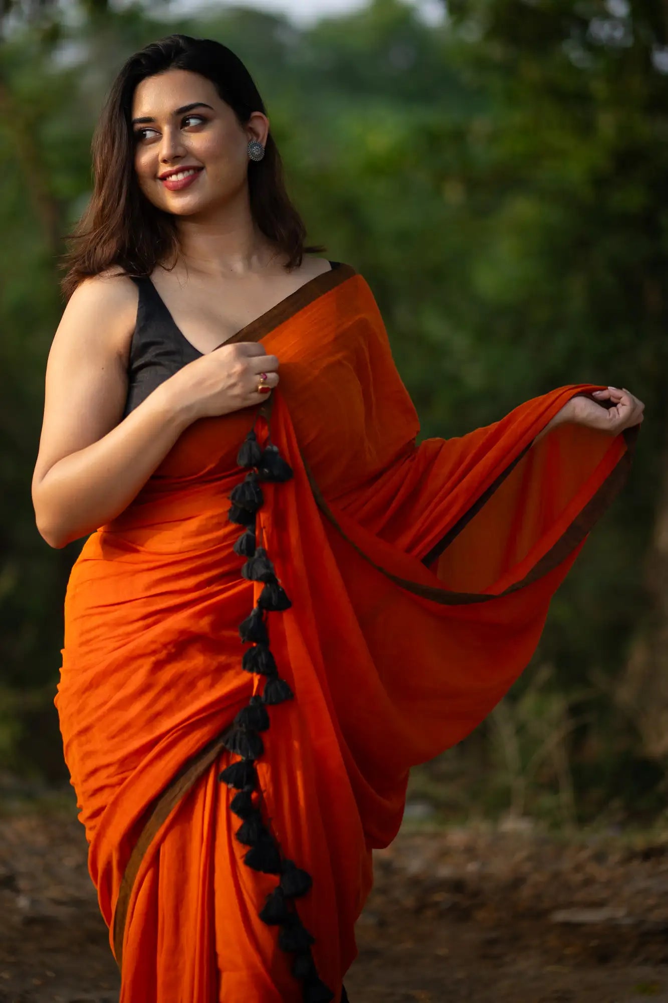 Marmalade Rush Border Saree