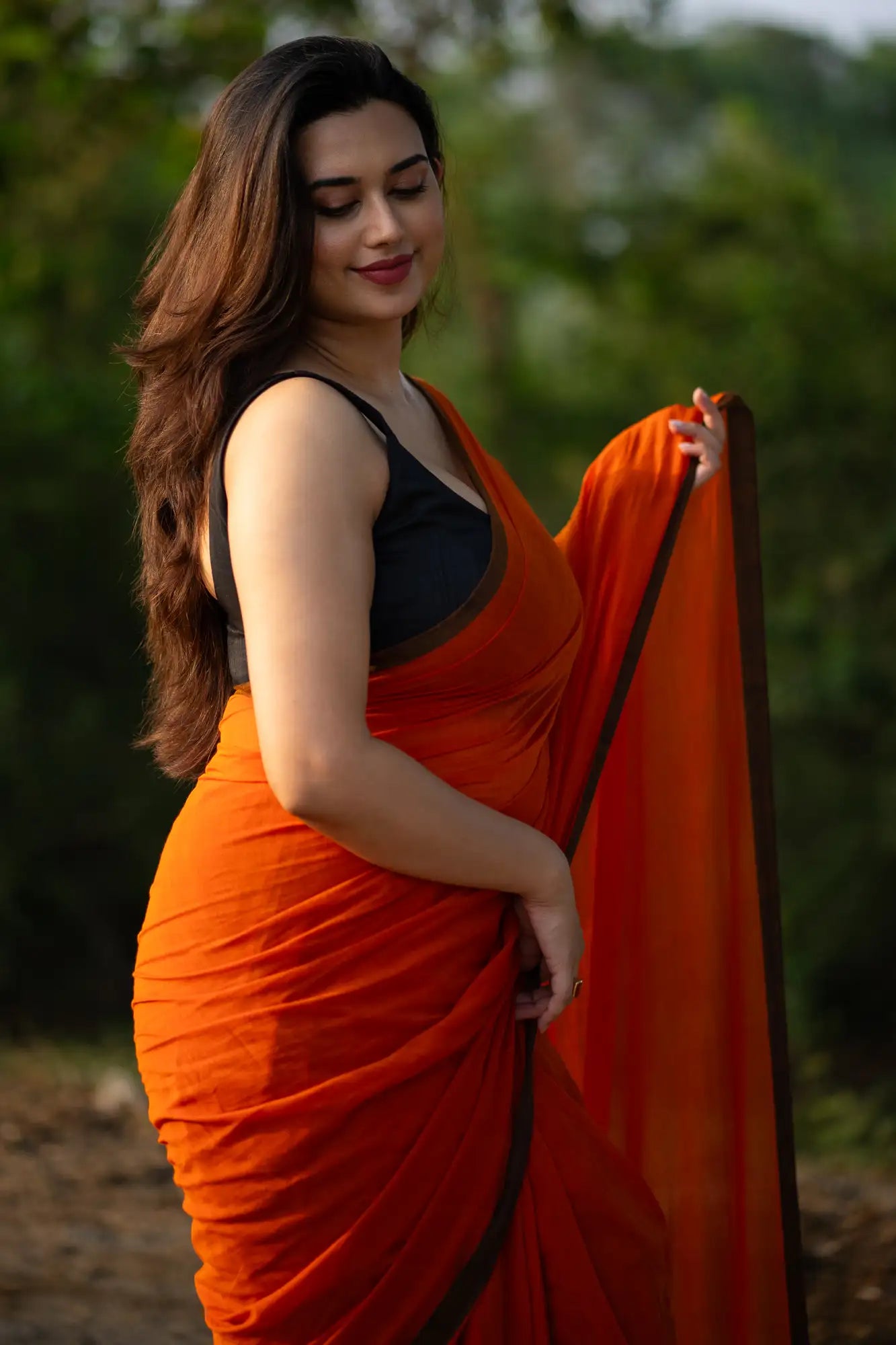 Marmalade Rush Border Saree