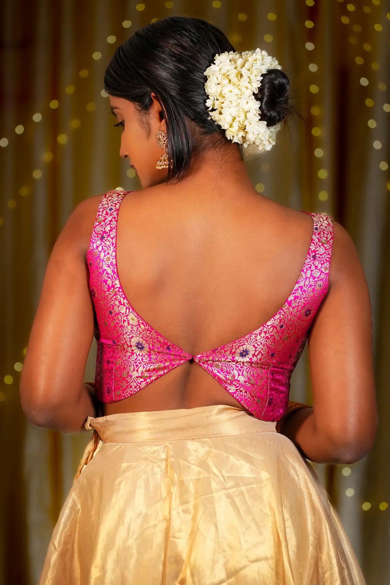 Femme Flush V-neck Banarasi Blouse