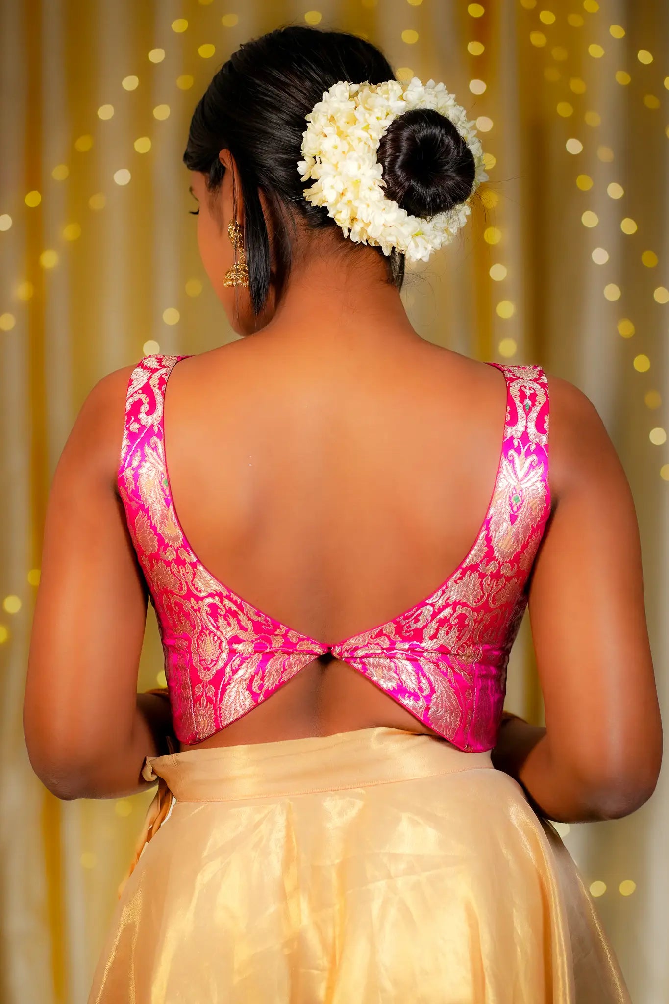 Her Monarch V-neck Banarasi Blouse