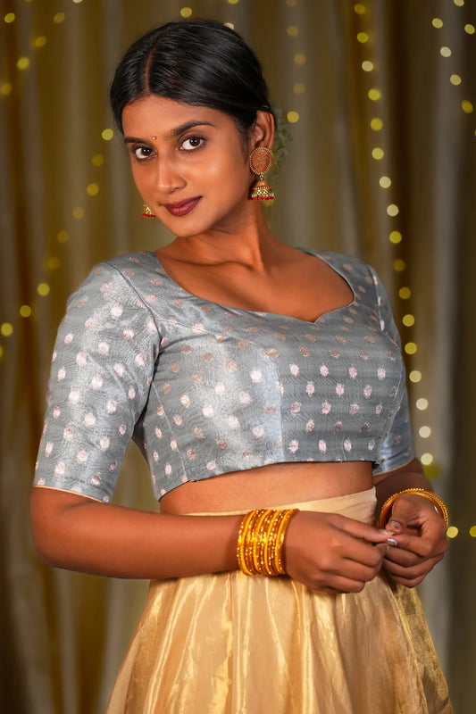 Aqua Twist Tissue Blouse
