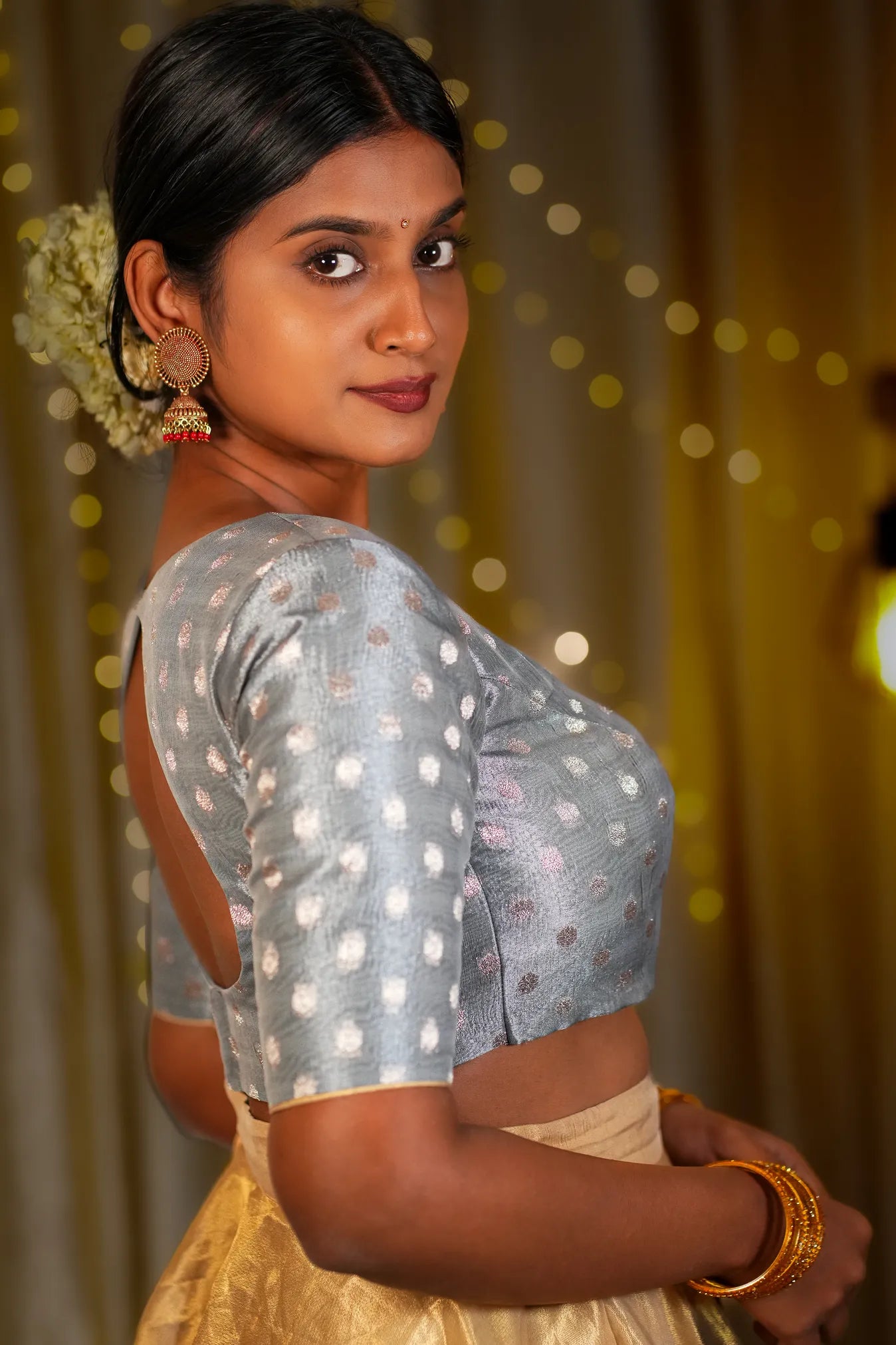 Aqua Twist Tissue Blouse