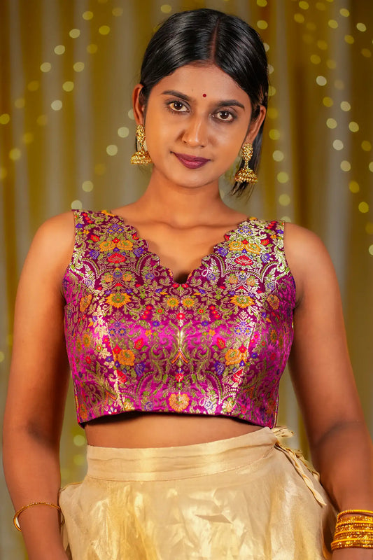 Ranger's House V-neck Banarasi Blouse