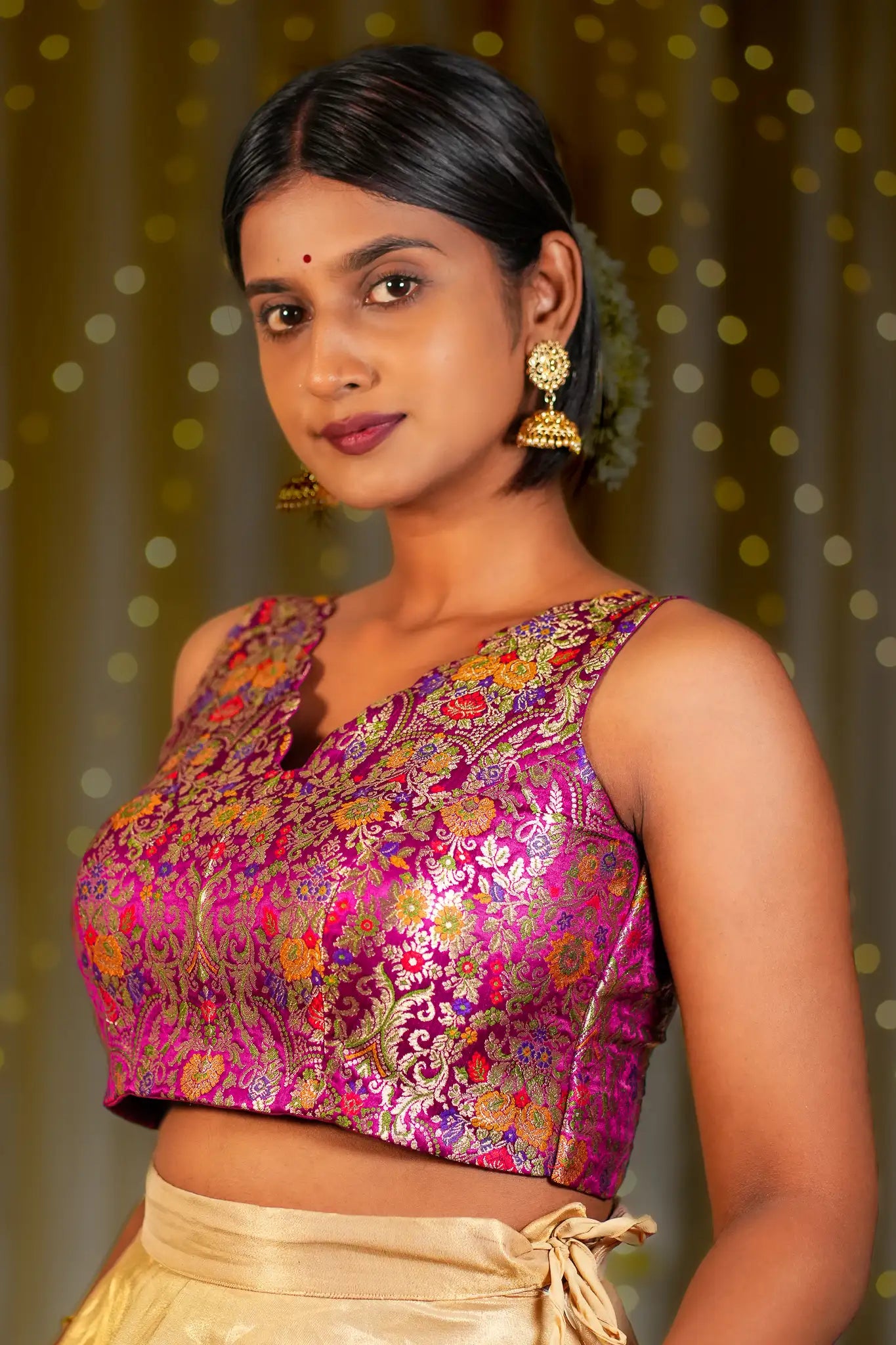 Ranger's House V-neck Banarasi Blouse