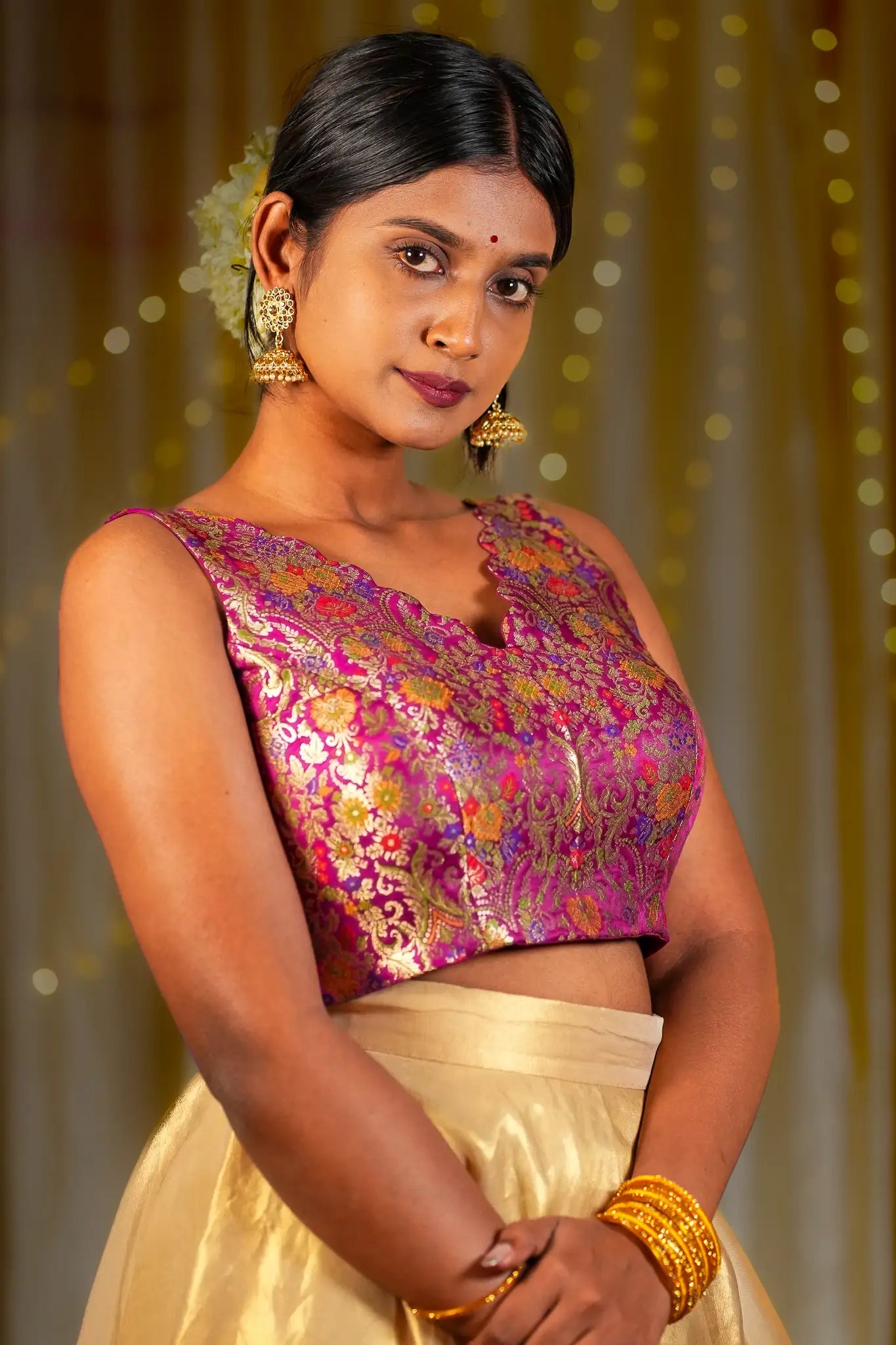 Ranger's House V-neck Banarasi Blouse
