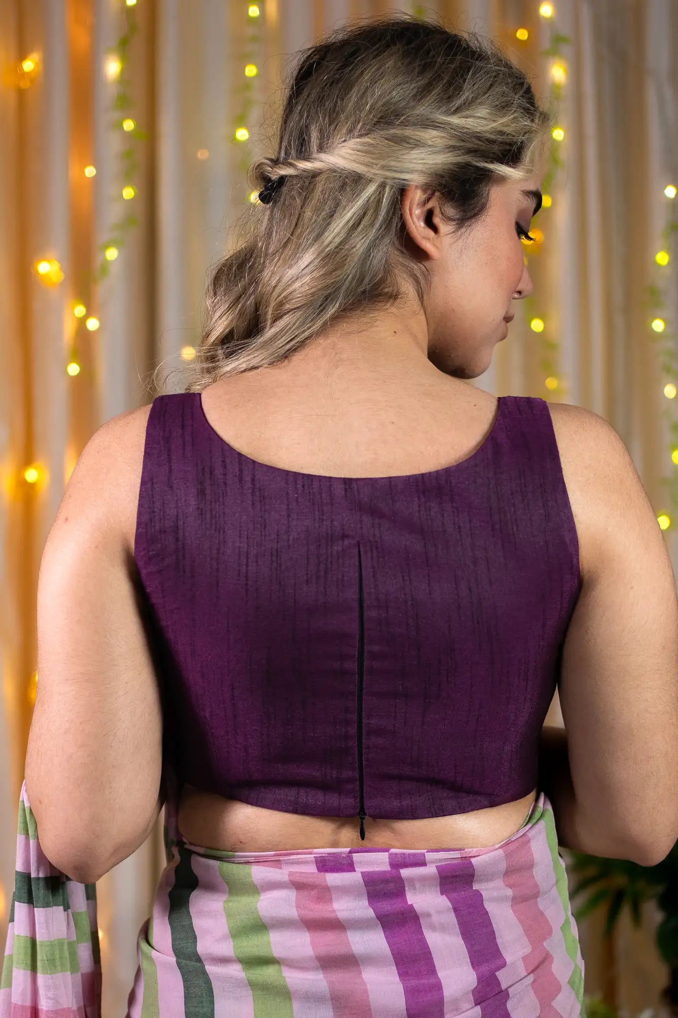 Royal Iris Halter Neck Blouse