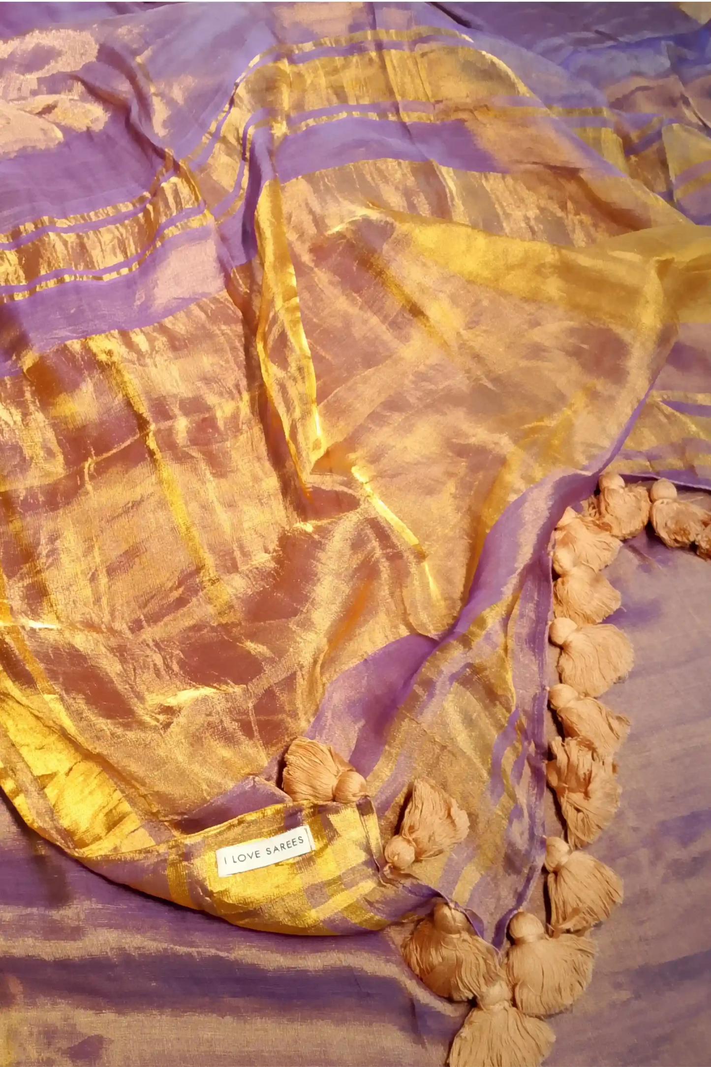 Pranavi Purple Tissue Silk Saree