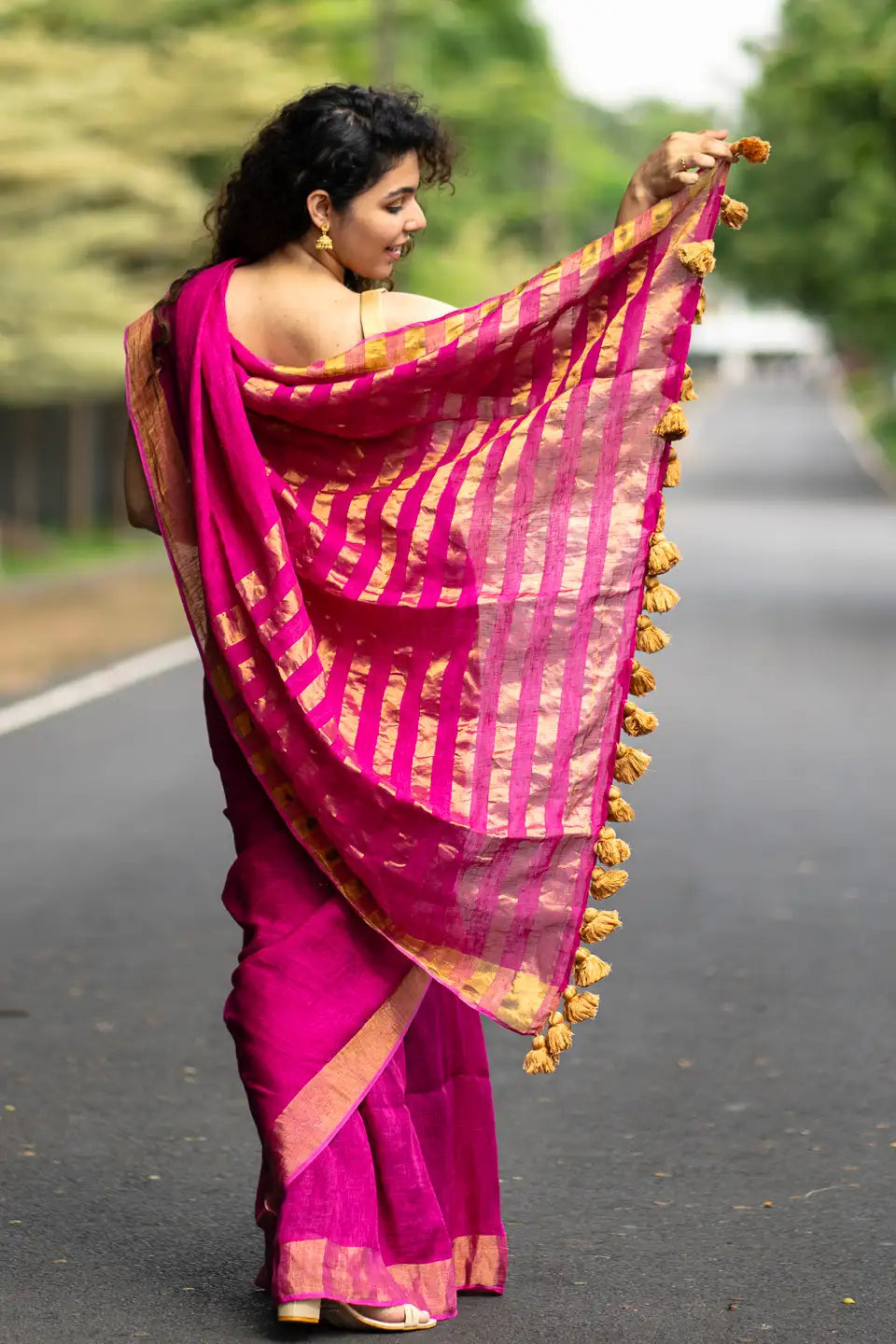 Charlotte Linen Saree